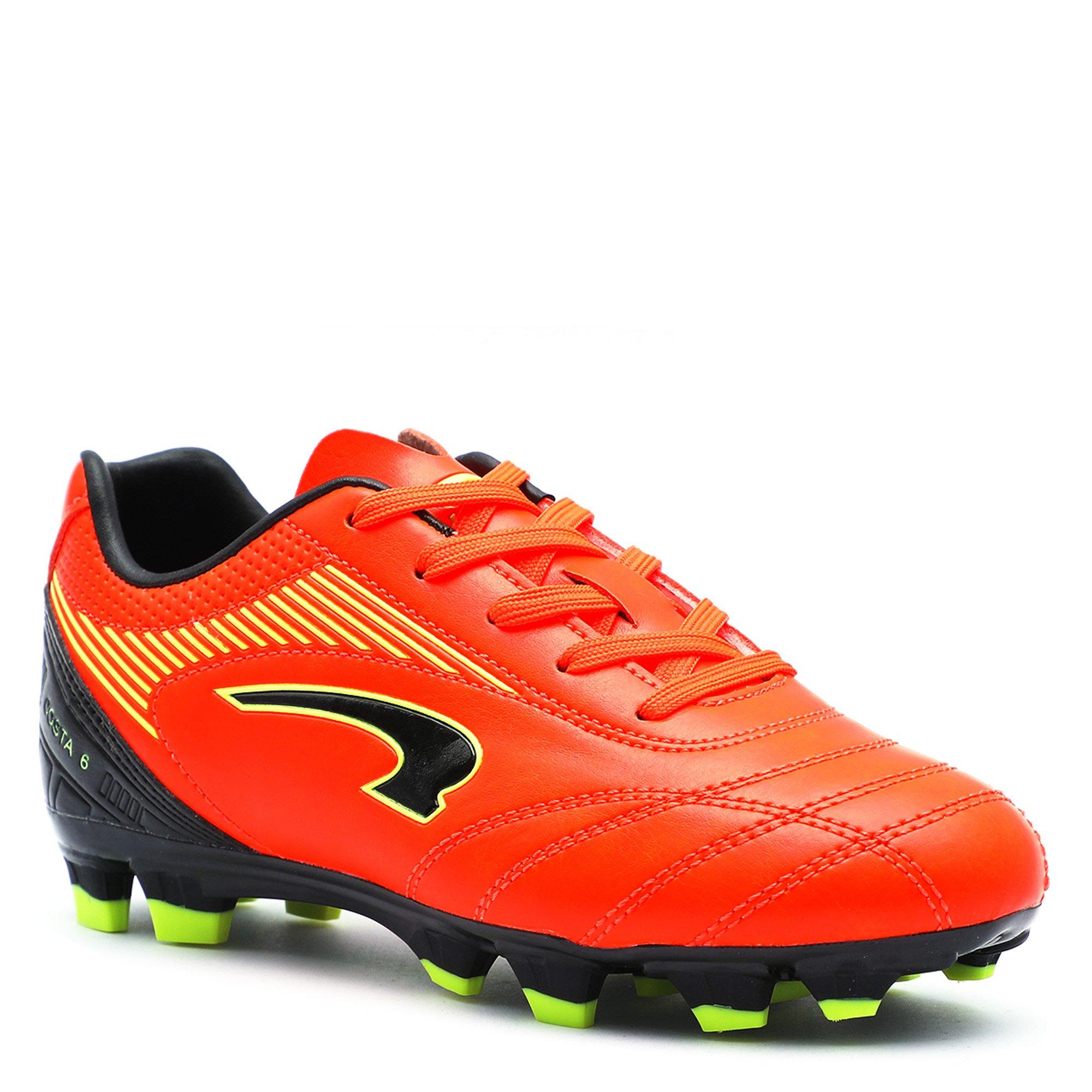 Orange/Black - Kronos - Costa 6 Junior Firm Ground Football Boots - 5