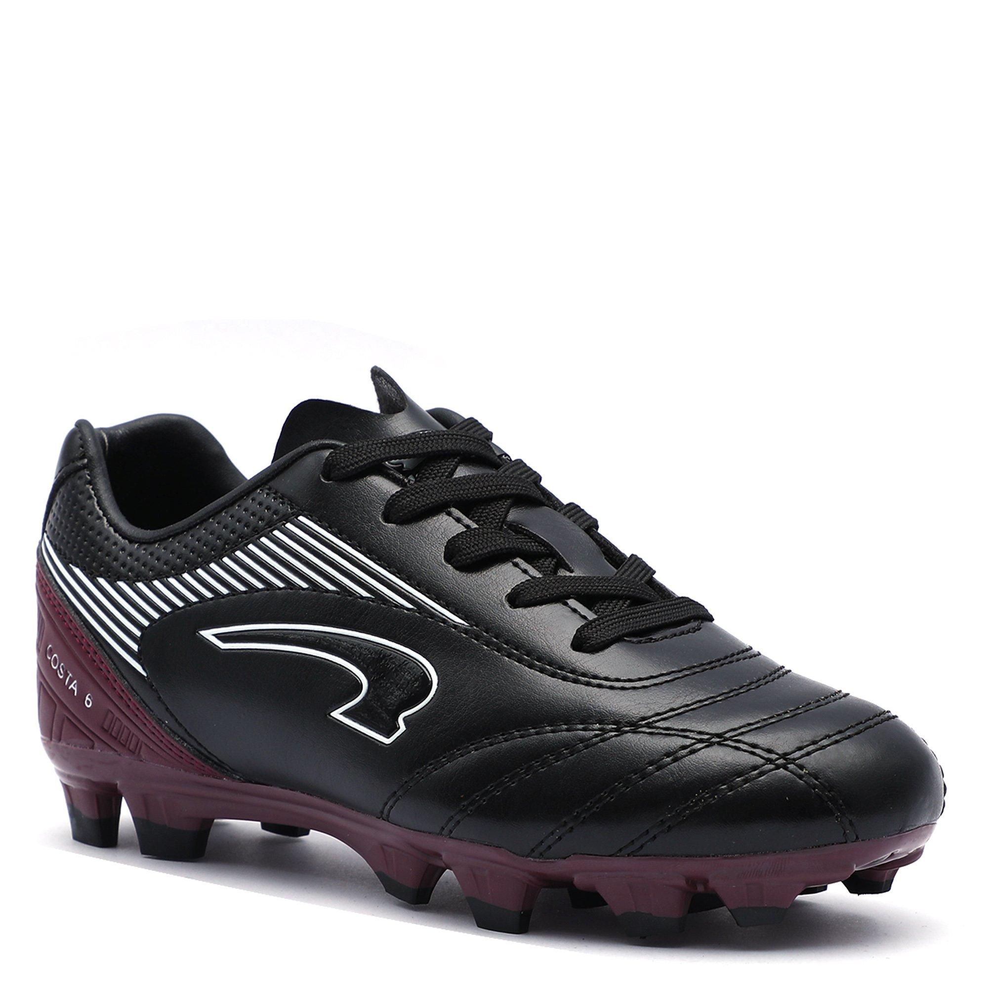 Black/Purple - Kronos - Costa 6 Junior Firm Ground Football Boots - 5