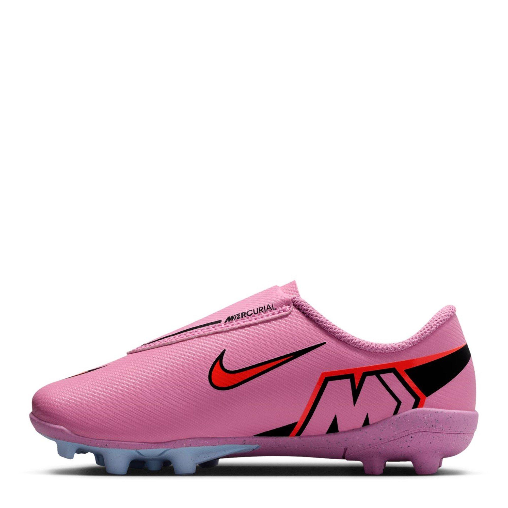 Pink/Black - Nike - Mercurial Vapour 16 Club Childrens Firm Ground Football Boots - 2