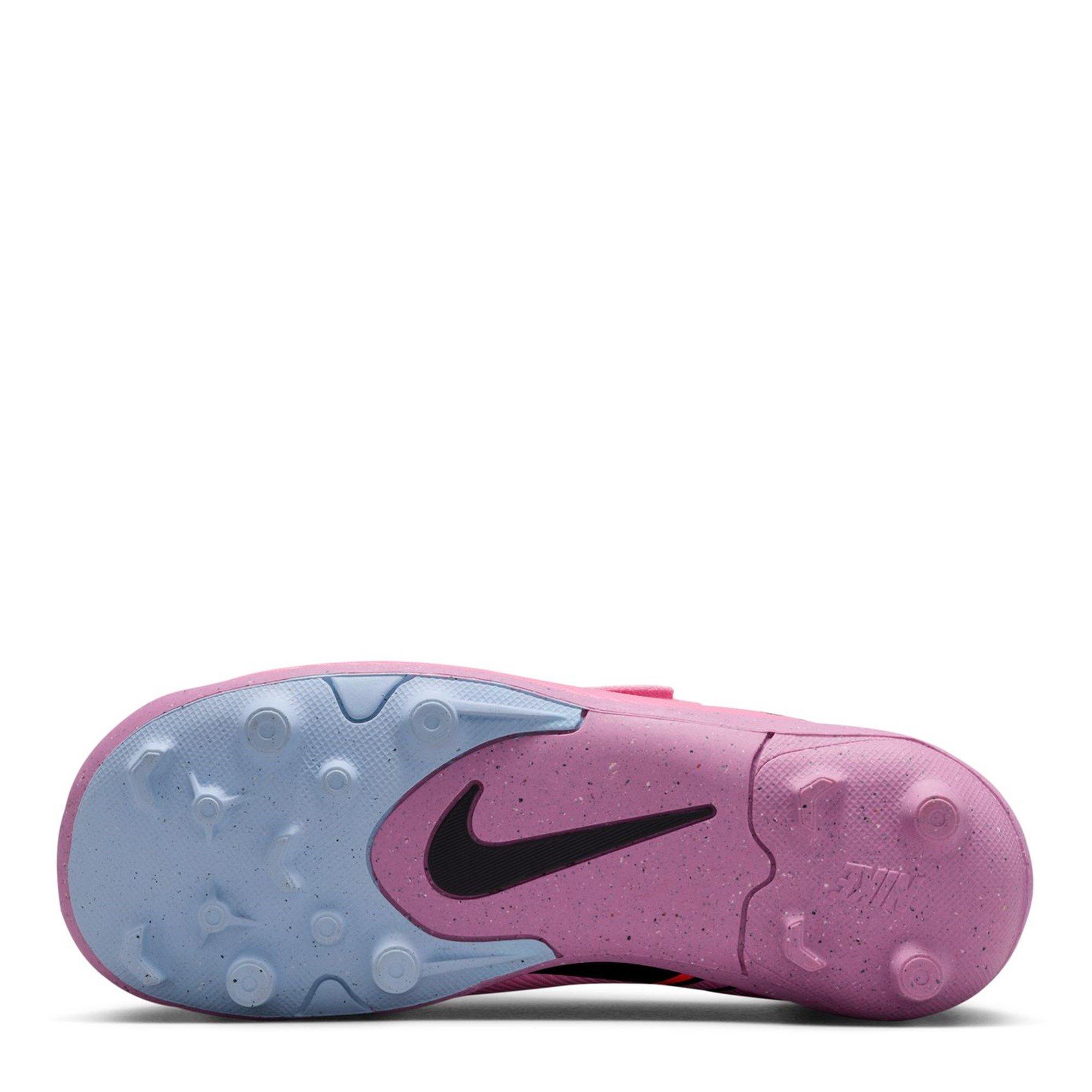 Pink/Black - Nike - Mercurial Vapour 16 Club Childrens Firm Ground Football Boots - 3