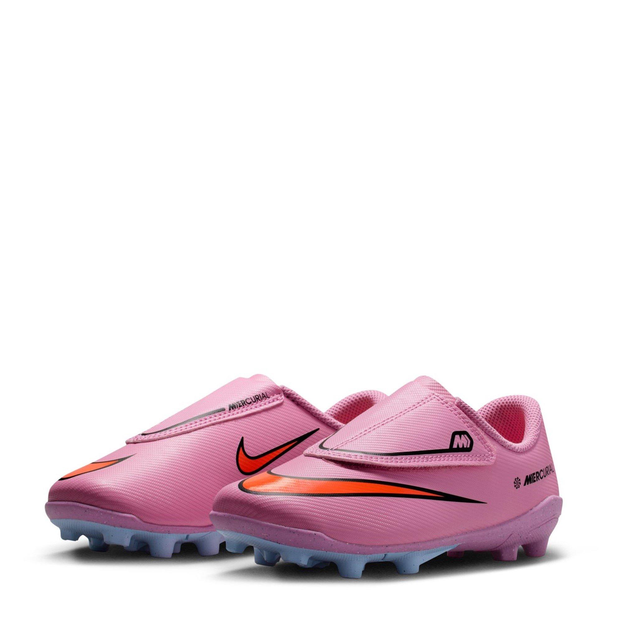 Pink/Black - Nike - Mercurial Vapour 16 Club Childrens Firm Ground Football Boots - 4