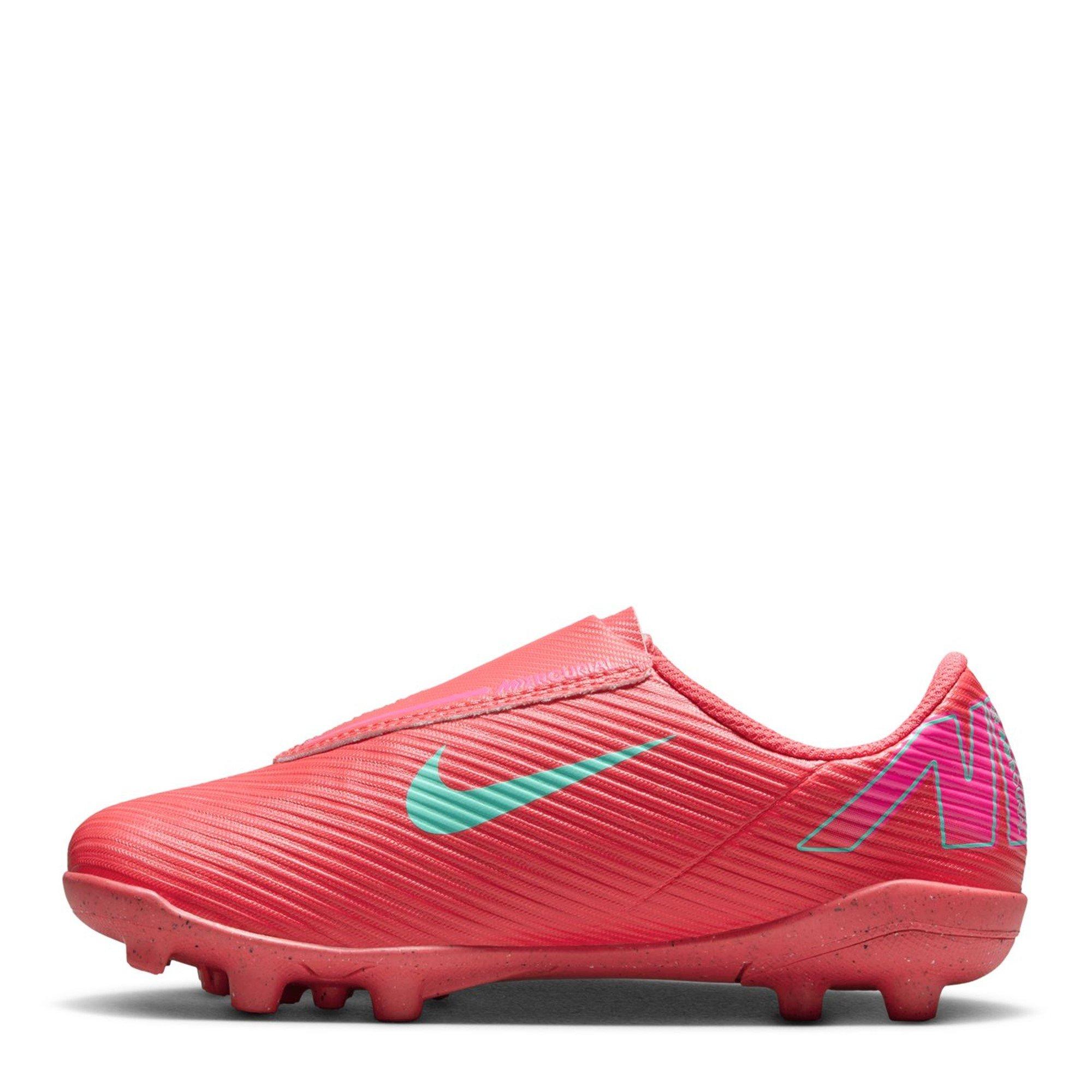 Red/Green - Nike - Mercurial Vapour 16 Club Childrens Firm Ground Football Boots - 2