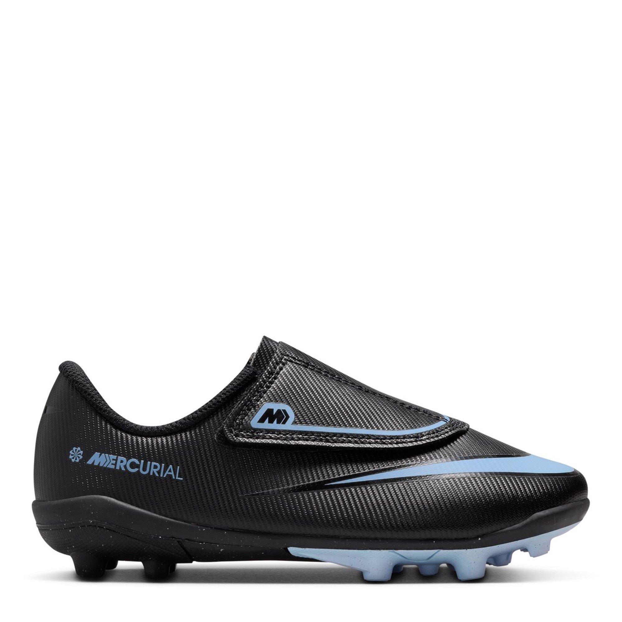 Nike Boys Mercurial Vapour 16 Club Childrens Firm Ground Football Boots - Black/Blue - C10 (27.5)