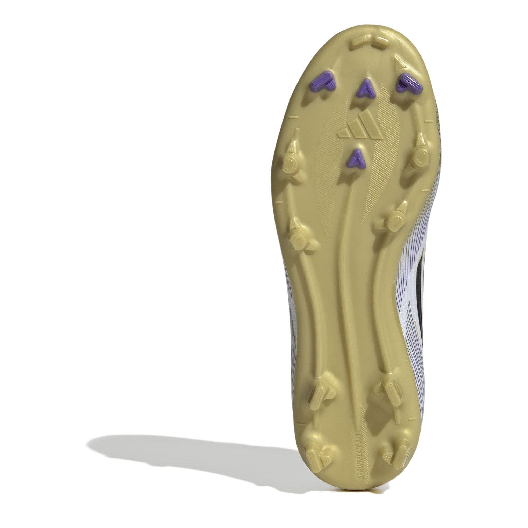 White/Blk/Gold - adidas - F50 League Childrens Firm Ground Football Boots - 6