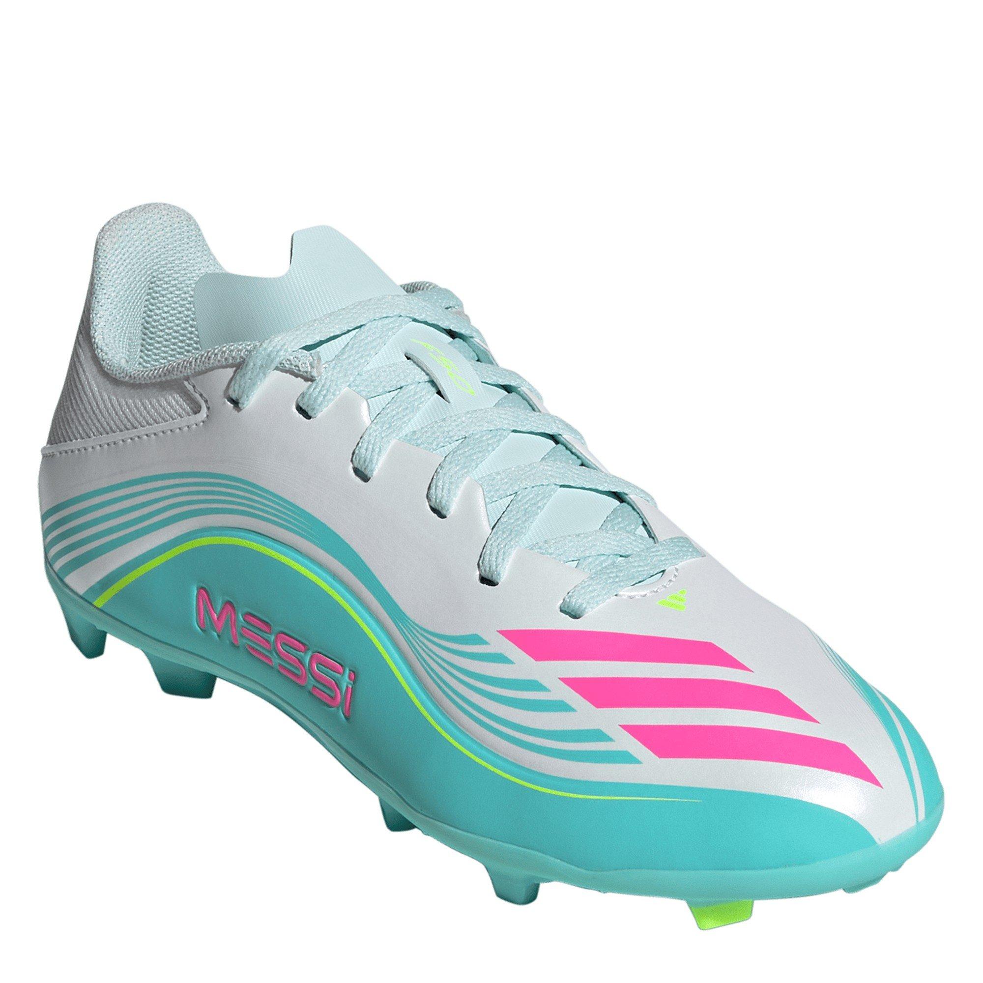 Wht/Pink/Blue - adidas - F50 League Childrens Firm Ground Football Boots - 3