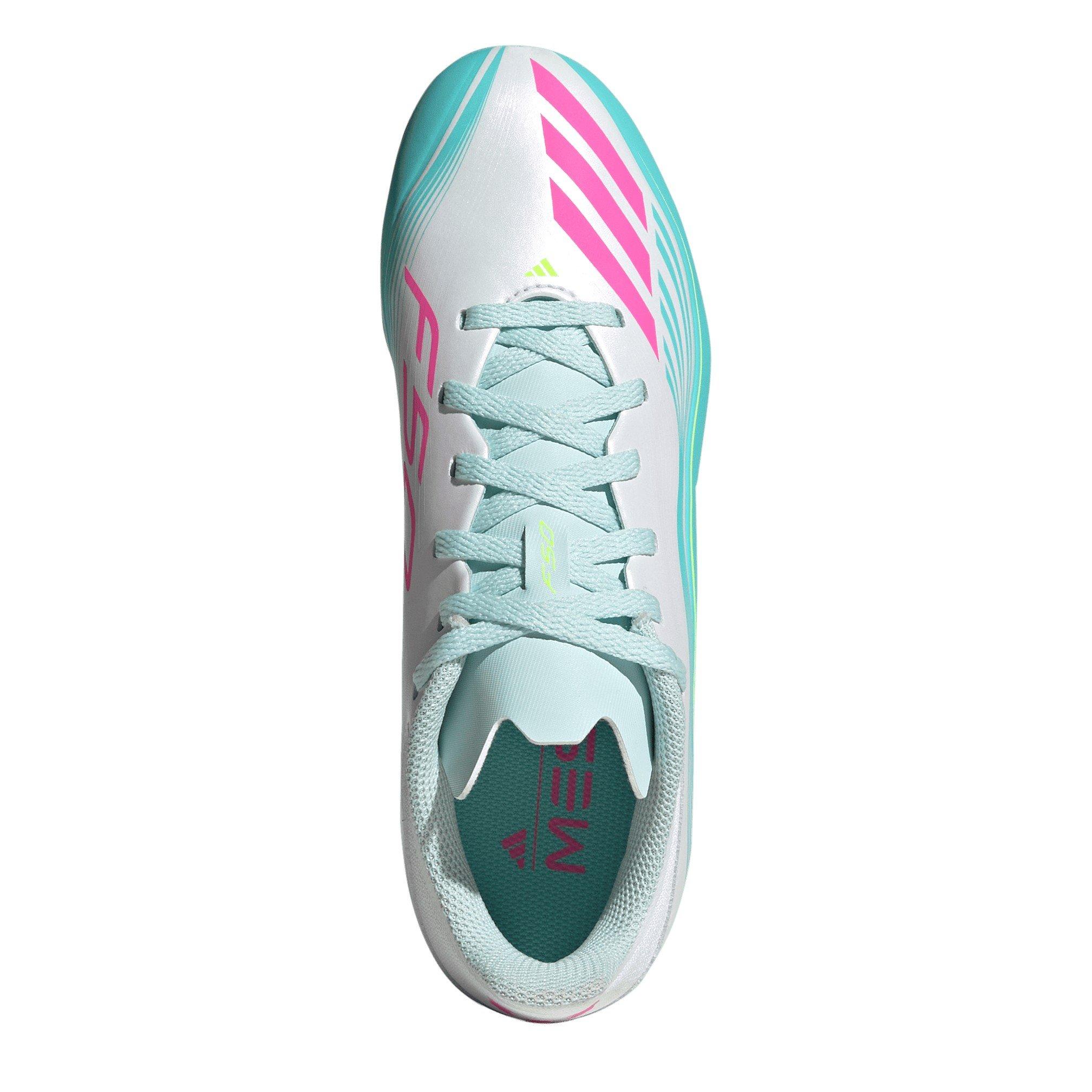 Wht/Pink/Blue - adidas - F50 League Childrens Firm Ground Football Boots - 5