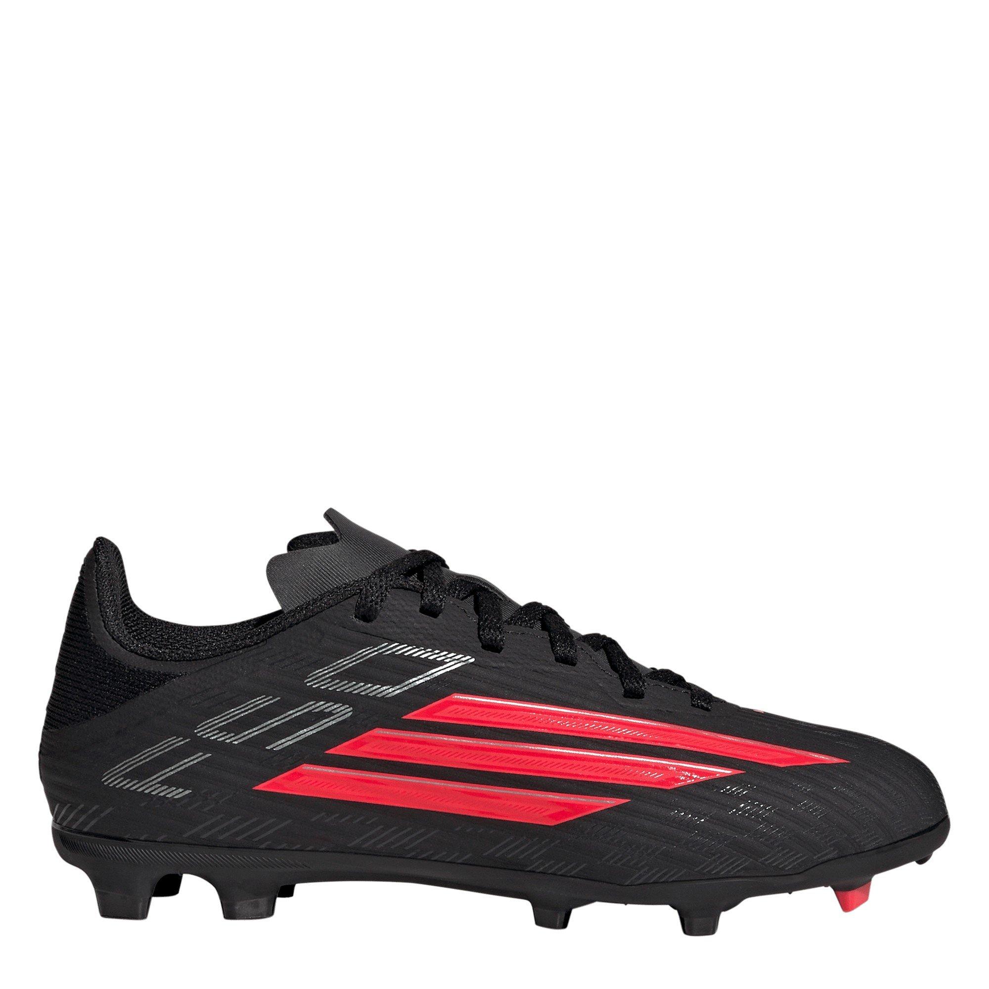 Adidas  Black/Red F50 League Childrens Firm Ground Football Boots - C11 (29)