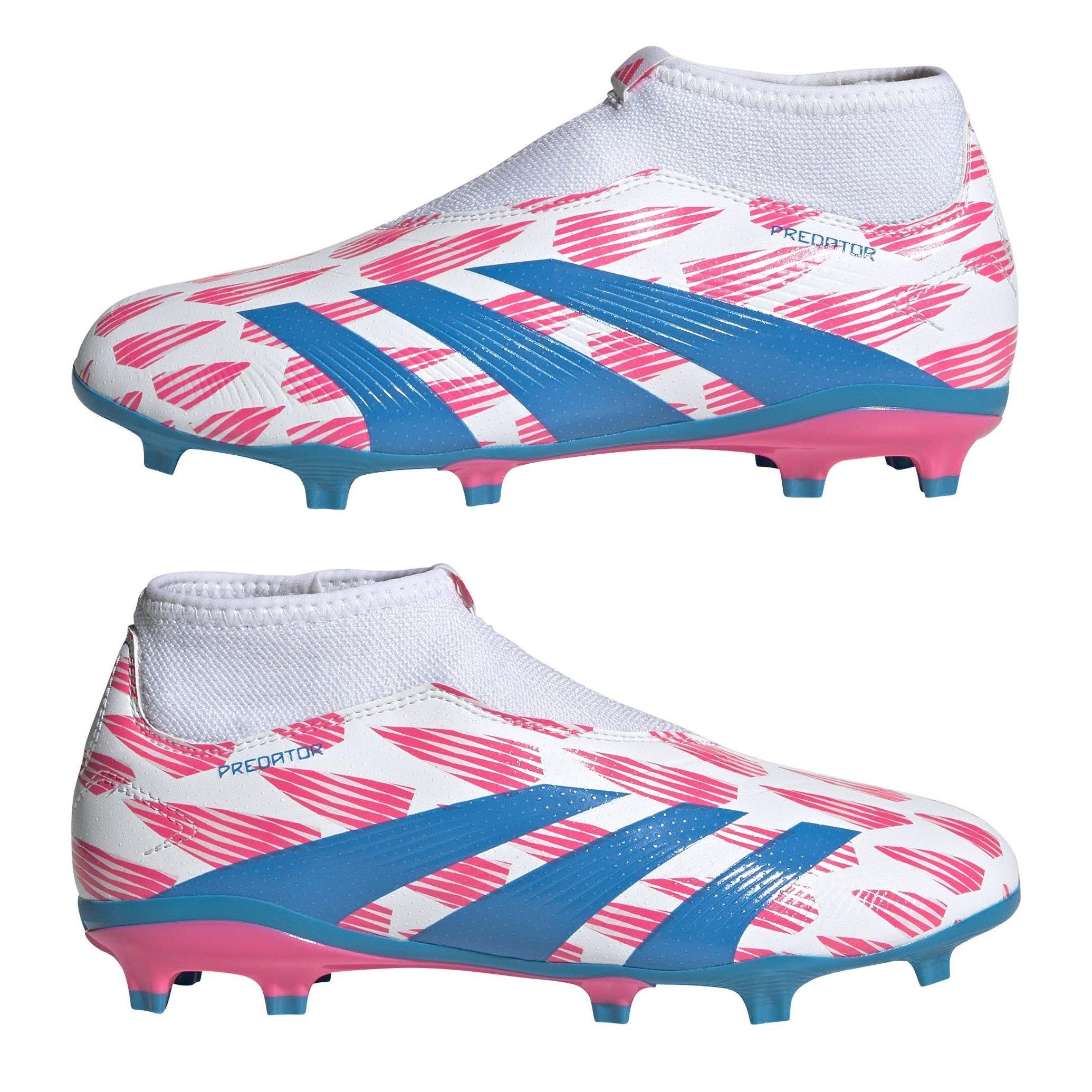 Branco Ftwr - adidas - Predator League Laceless Firm Ground Football Boots Juniors - 9
