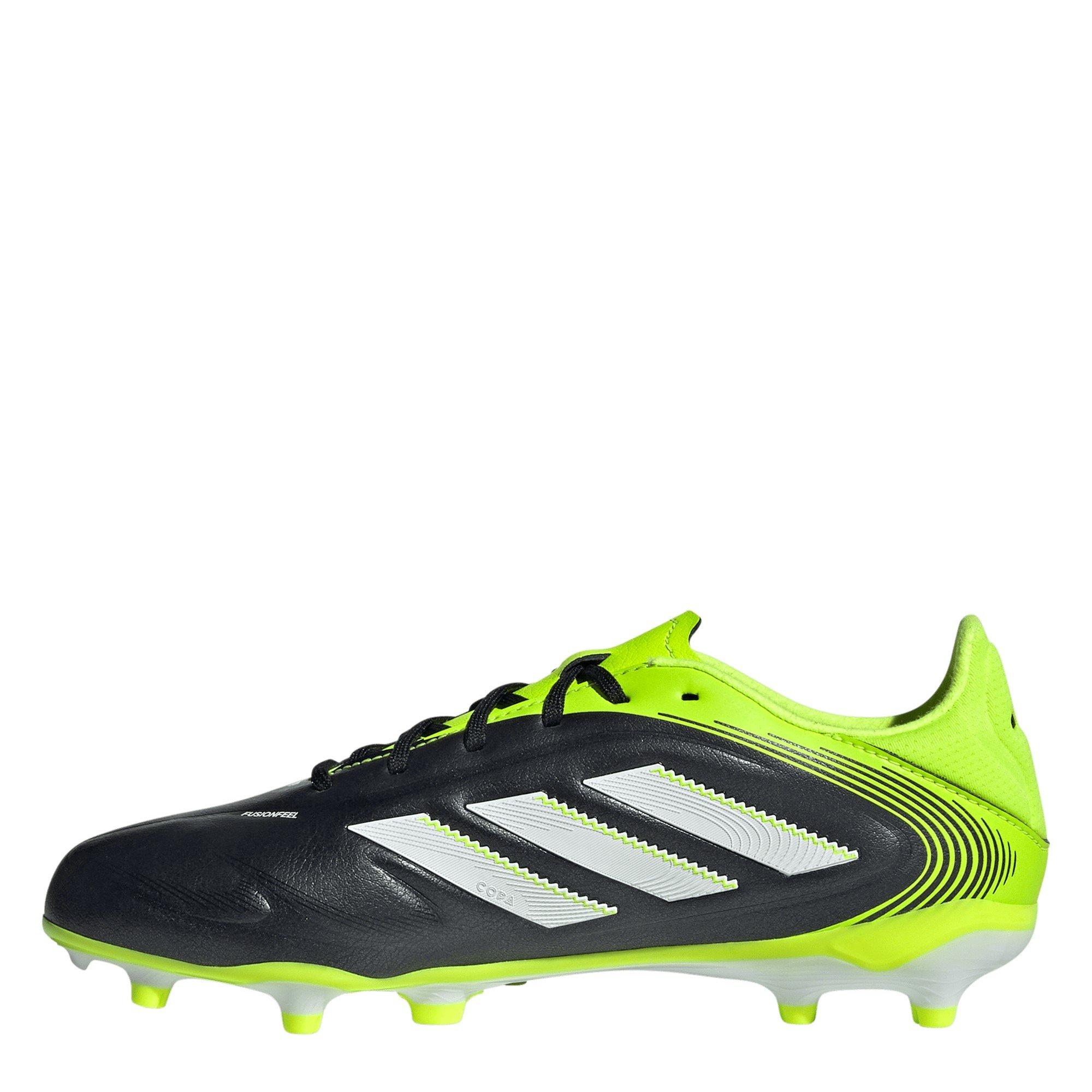 Black/Lemon - adidas - Copa Pure 3 League Childrens Firm Ground Football Boots - 2