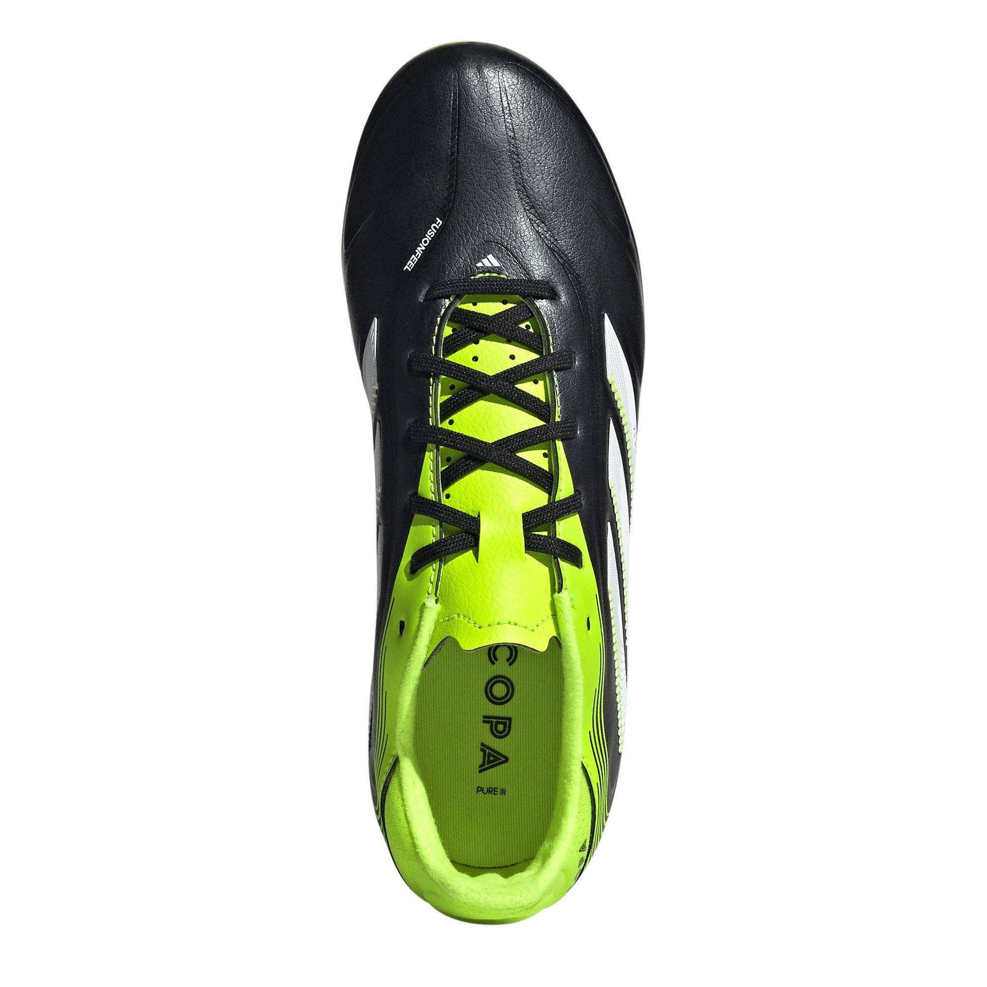 Black/Lemon - adidas - Copa Pure 3 League Childrens Firm Ground Football Boots - 5