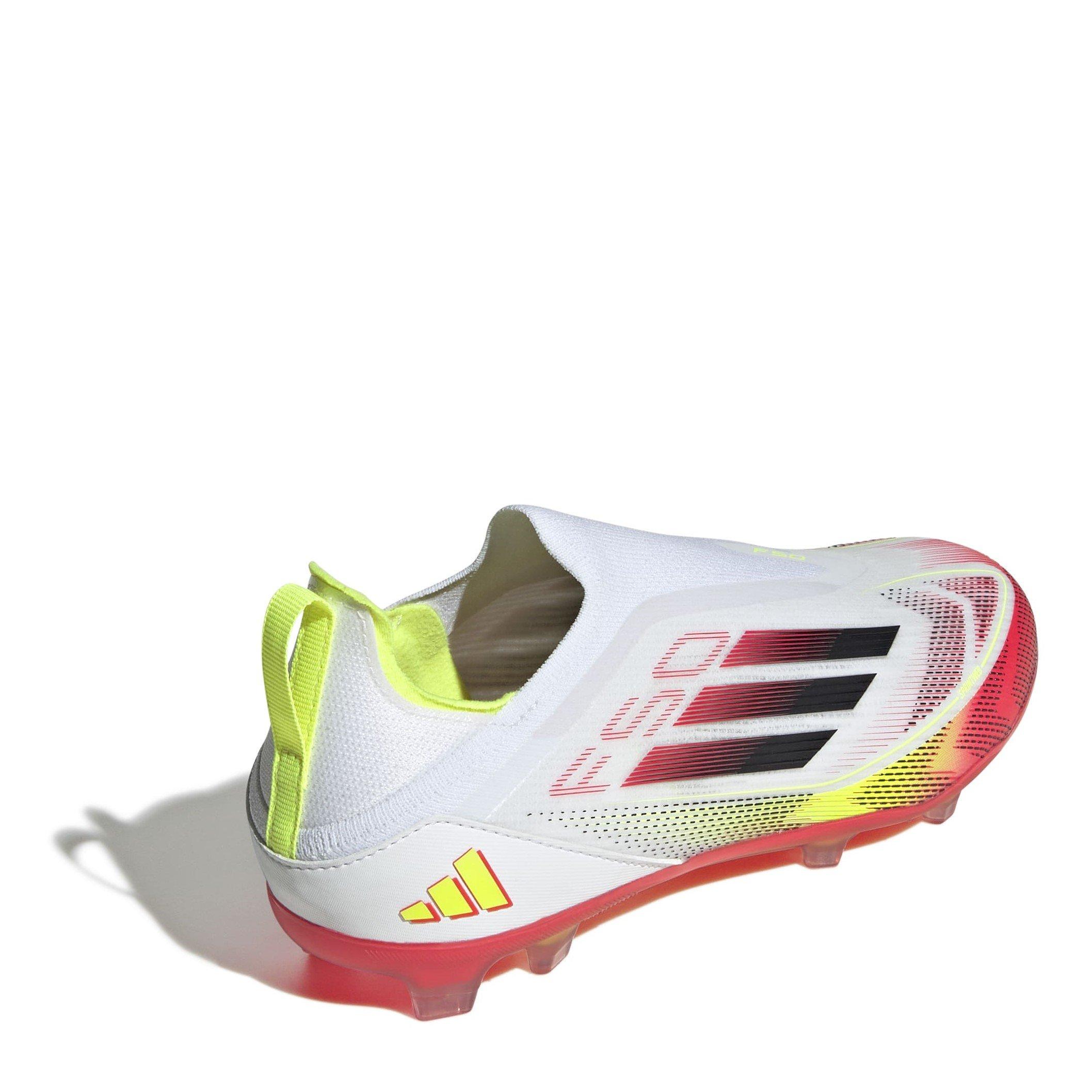 Wht/Blck/Yell - adidas - F50 Elite Laceless Firm Ground Boots Childrens - 4