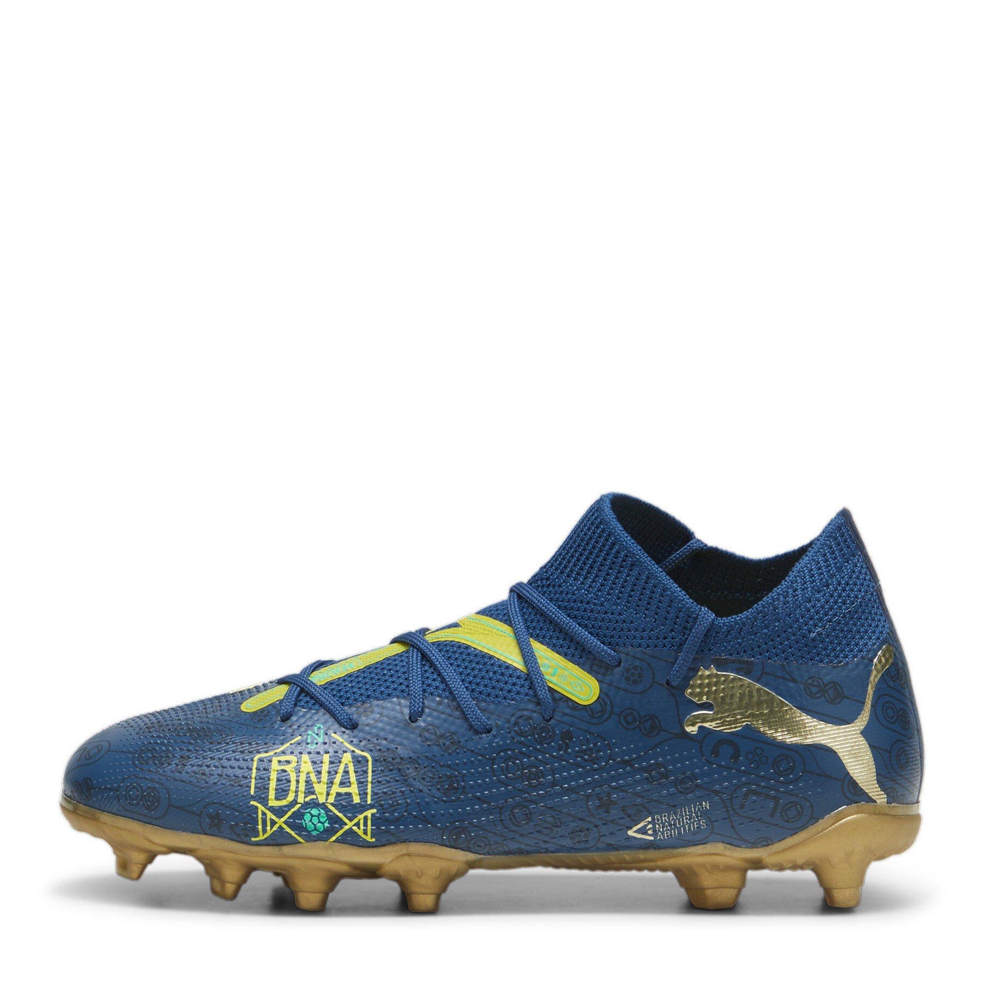 Blue/Yllw/Gold - Puma - Future 7 Match Rush Childrens Firm Ground Football Boots - 2
