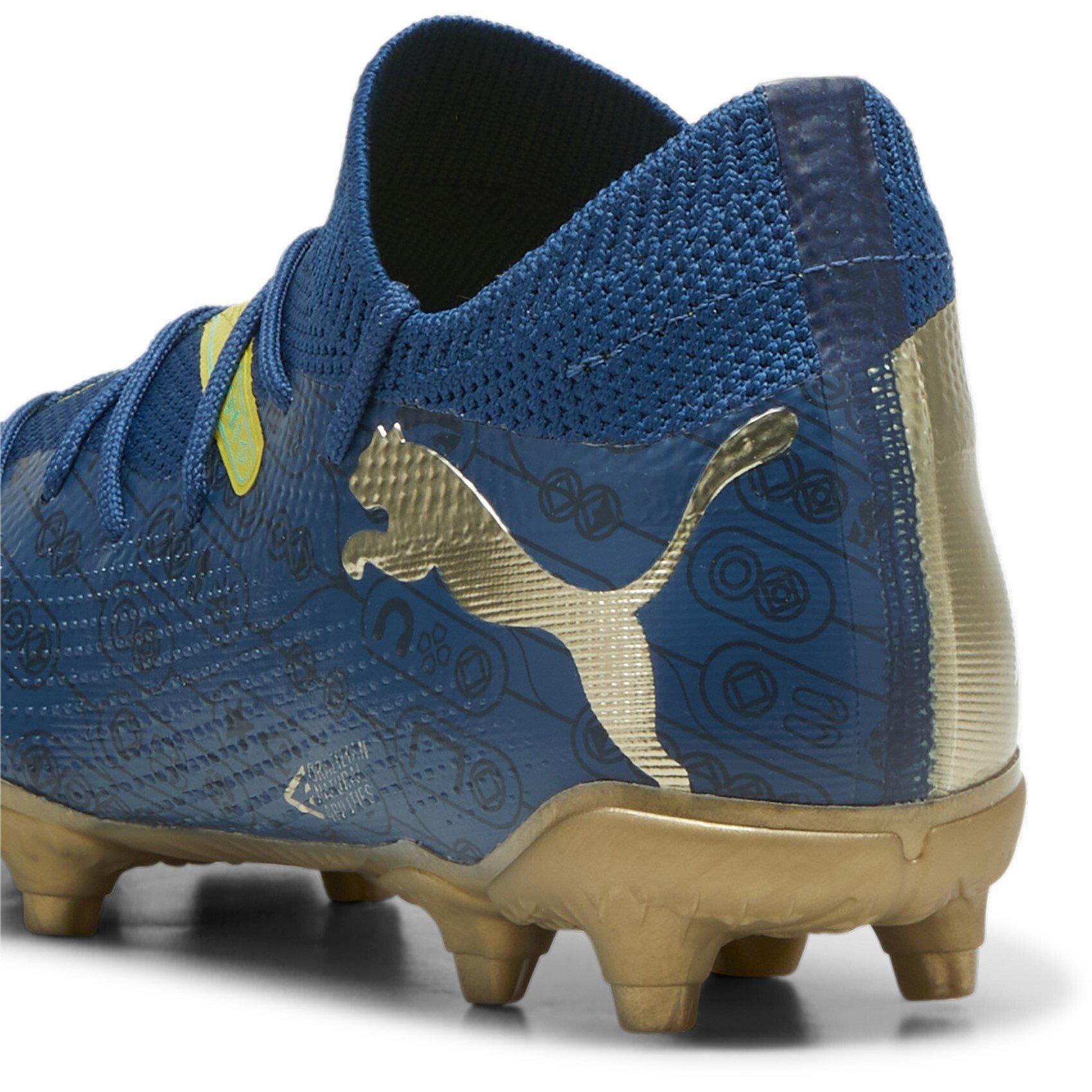 Blue/Yllw/Gold - Puma - Future 7 Match Rush Childrens Firm Ground Football Boots - 5