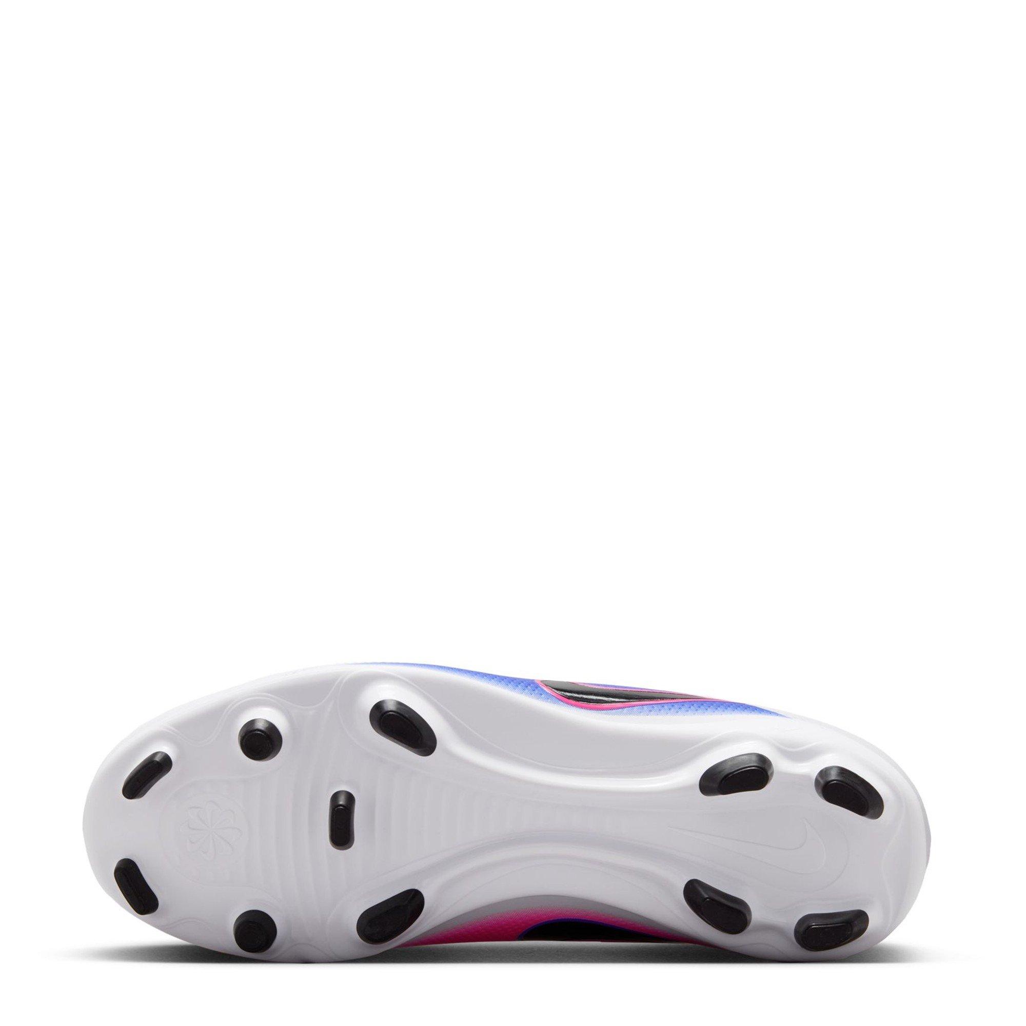 Wht/Bk-Blu-Pink - Nike - Tiempo Maestro Club Junior Firm Ground Boots - 3