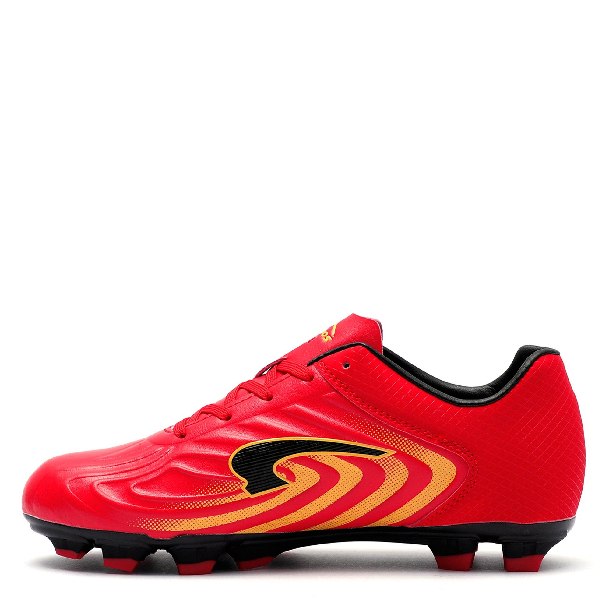 Red/Black - Kronos - Flow 4 Junior Firm Ground Football Boots - 2