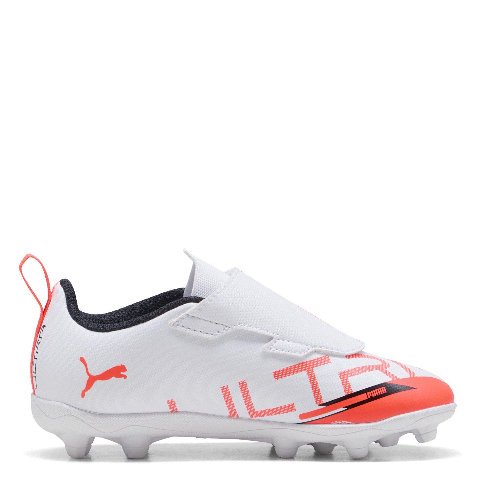 White-Bl - Puma - Unisex Kids' Ultra 5 Play V Firm Ground Football Boots - 4