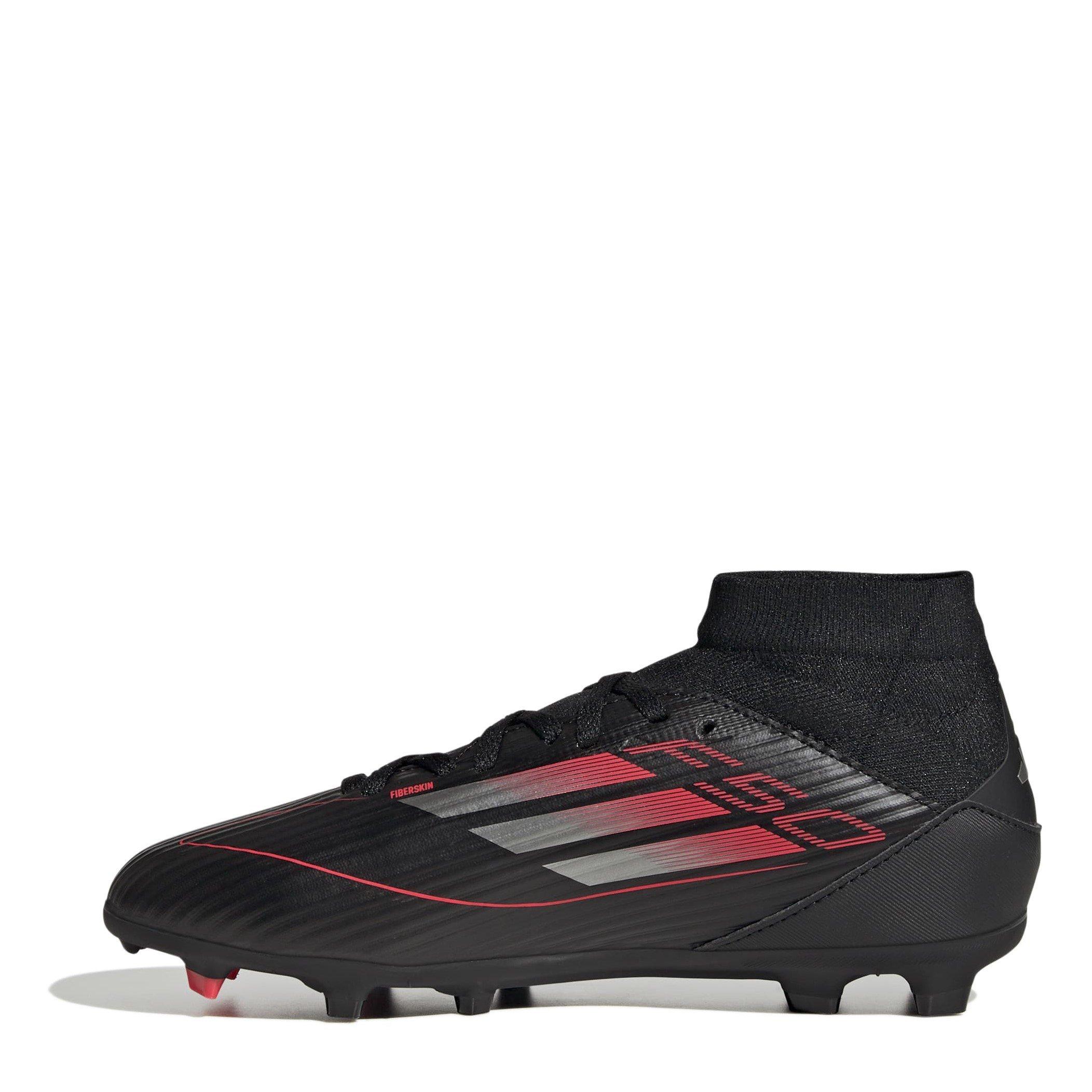 Black/Iron/Red - adidas - F50 League Childrens Firm Ground Football Boots - 2