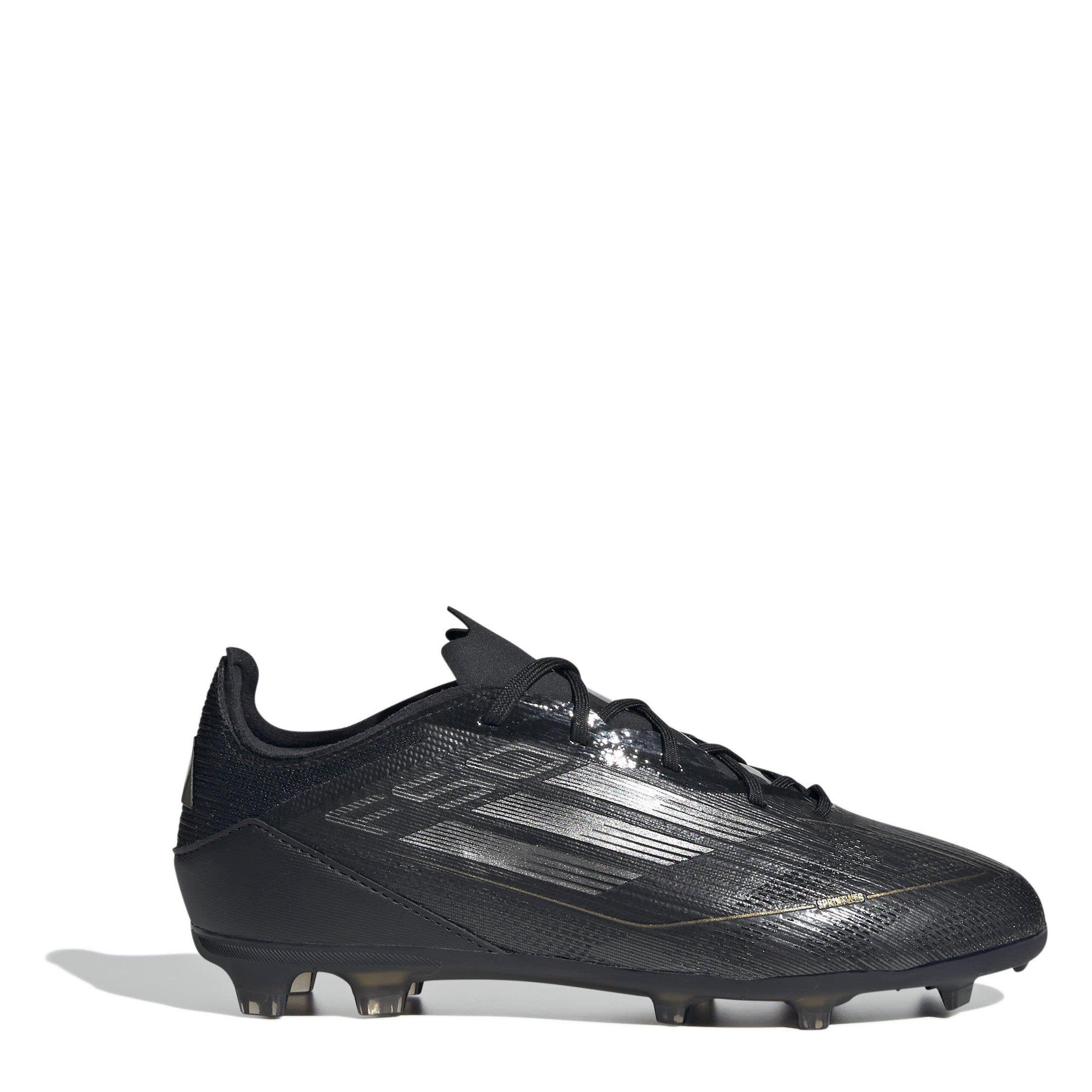 Adidas Boys F50 Elite Childrens Firm Ground Football Boots - Black/Silver - 1 (33)