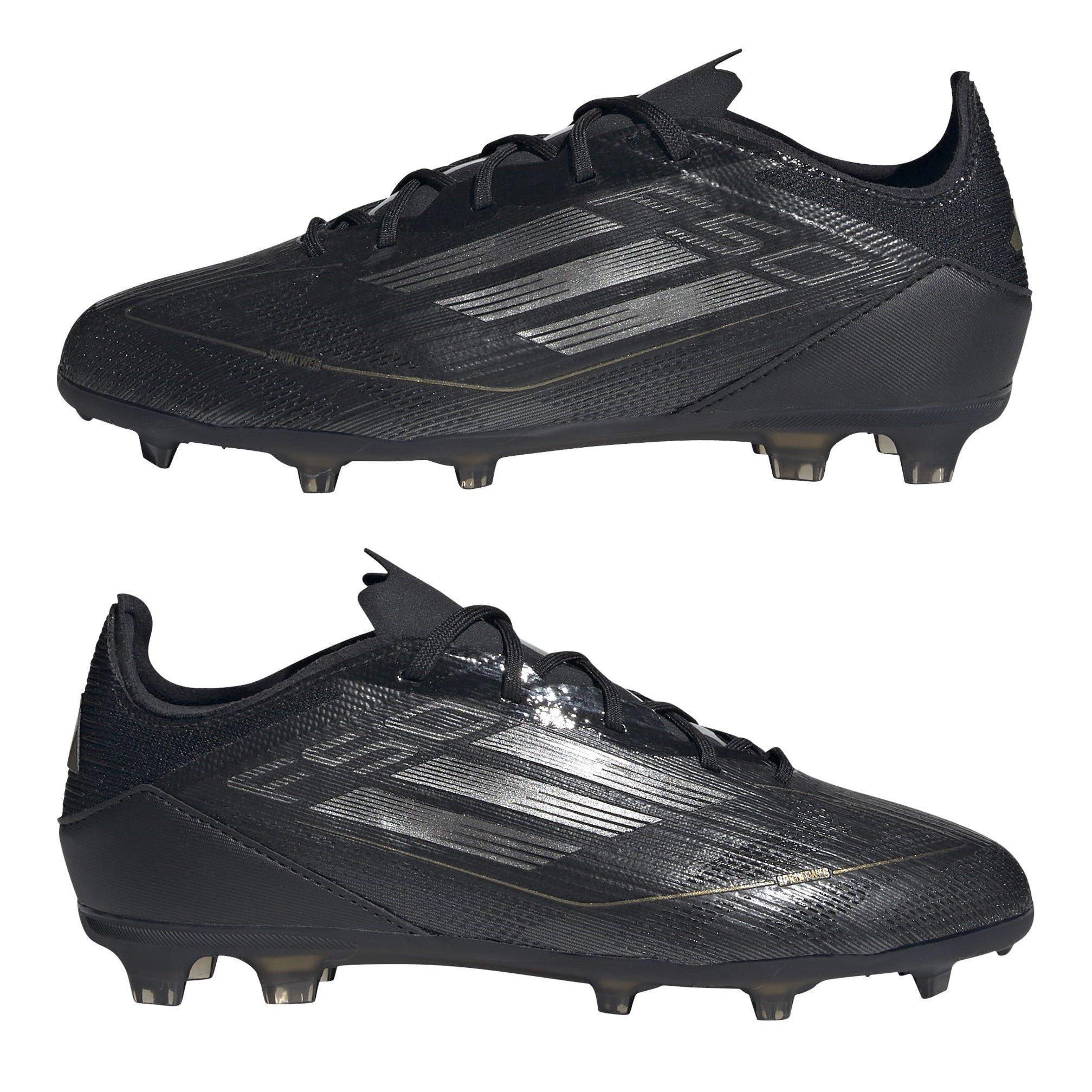 Zwart/Zilver - adidas - F50 Elite Childrens Firm Ground Football Boots - 9