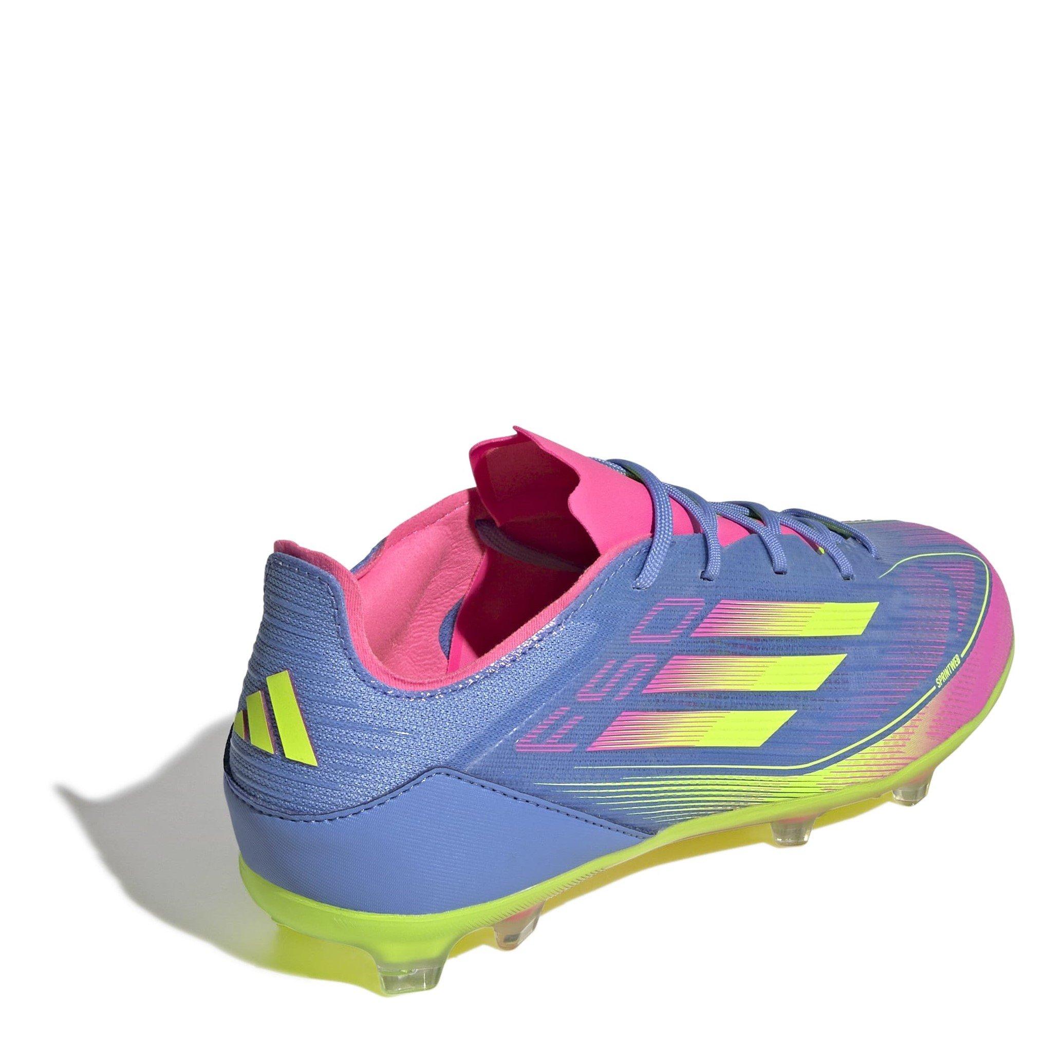 Plava/Limun - adidas - F50 Elite Childrens Firm Ground Football Boots - 4
