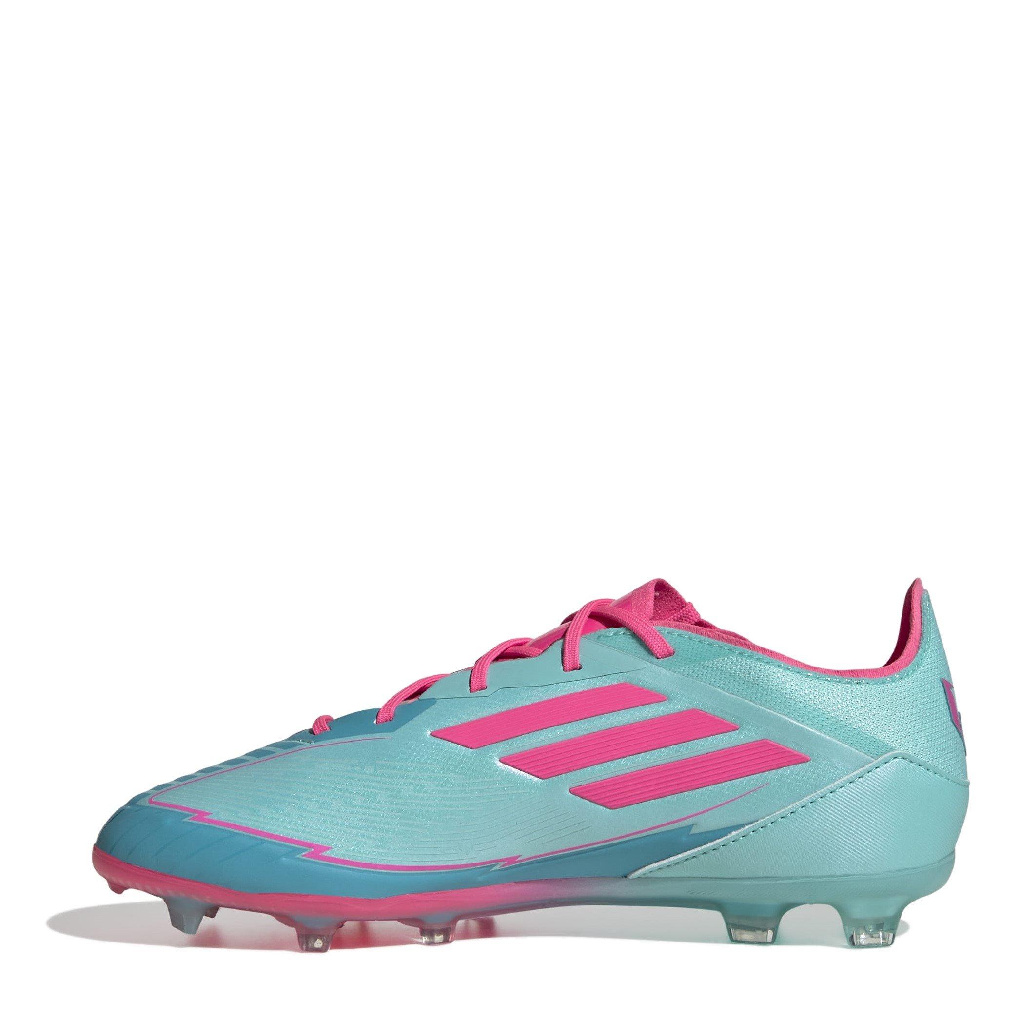 Blue/Pink - adidas - F50 Elite Childrens Firm Ground Football Boots - 2