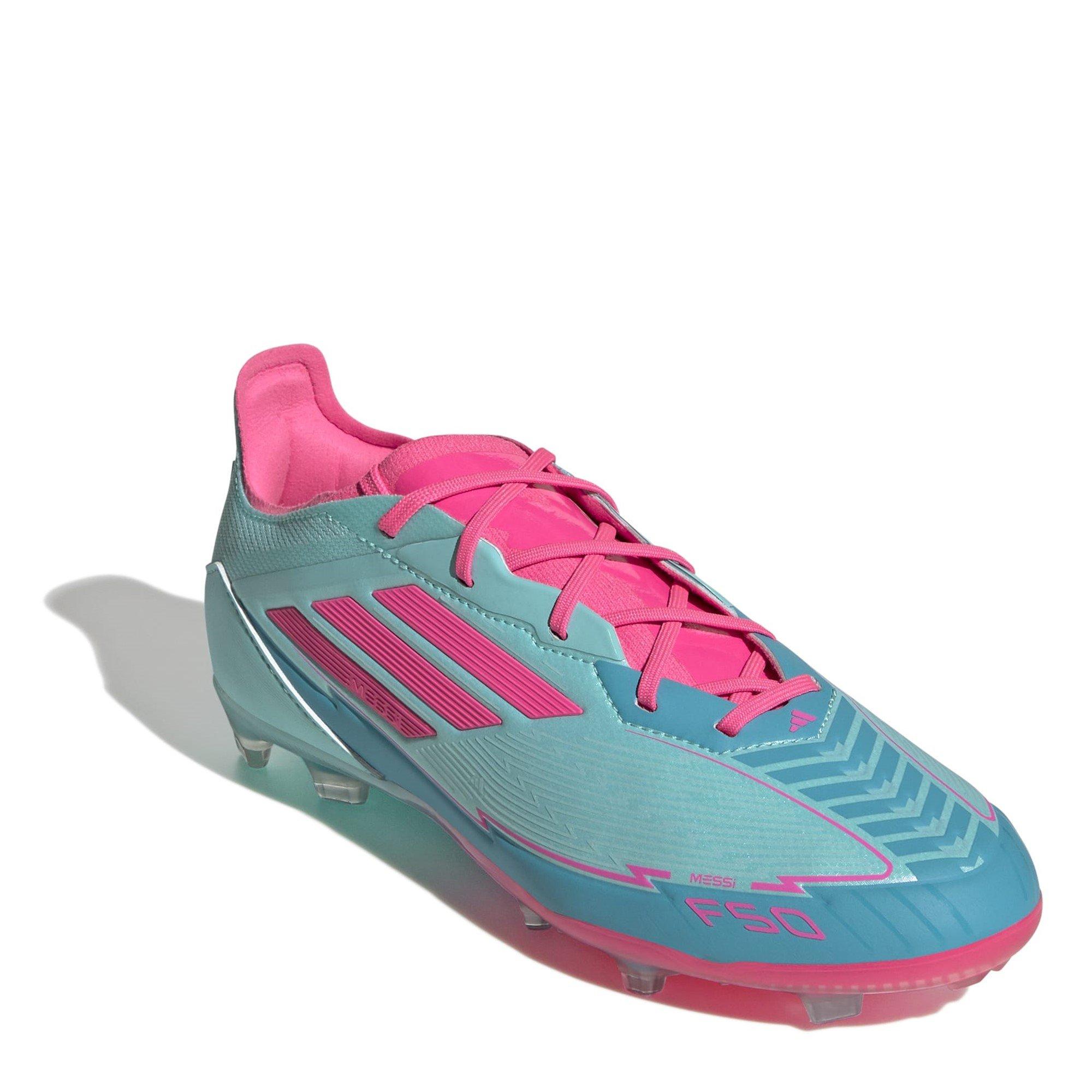 Blue/Pink - adidas - F50 Elite Childrens Firm Ground Football Boots - 3