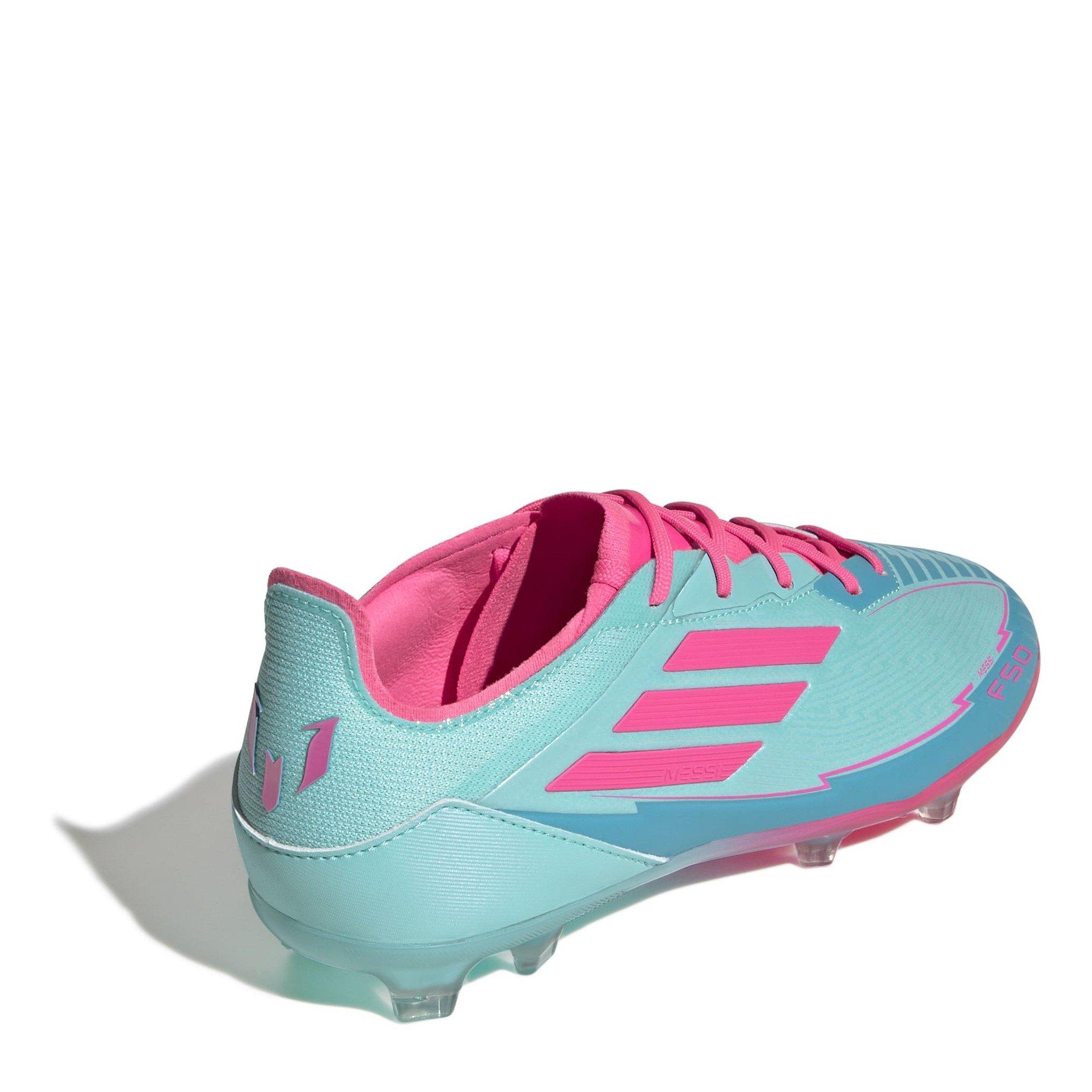 Blue/Pink - adidas - F50 Elite Childrens Firm Ground Football Boots - 4