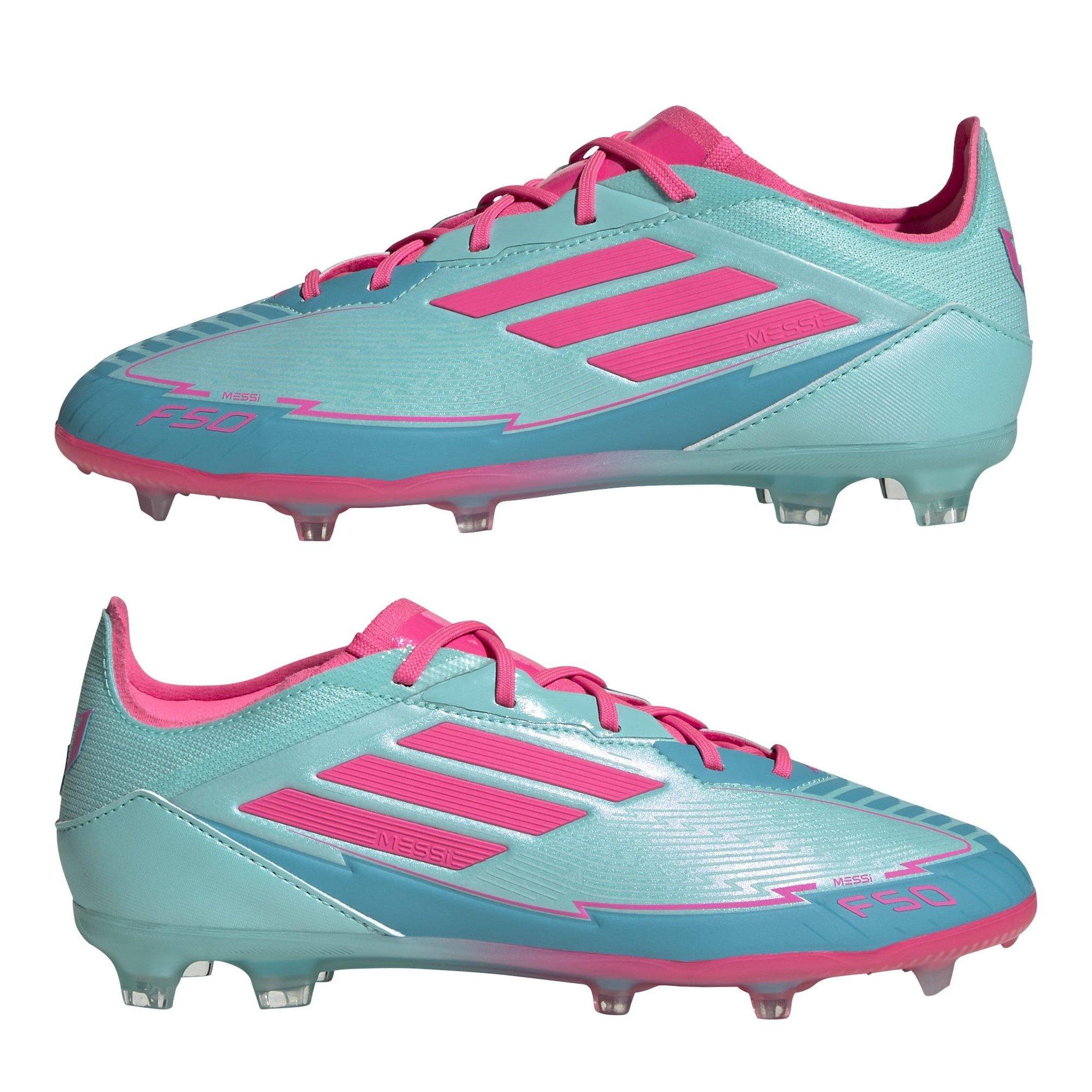 Blue/Pink - adidas - F50 Elite Childrens Firm Ground Football Boots - 9