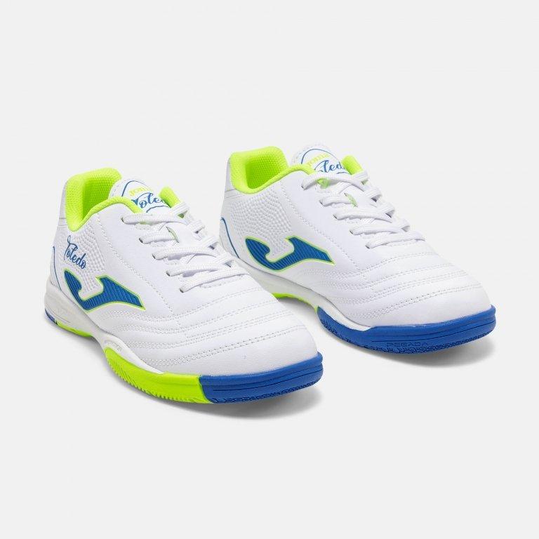 Blanc - Joma - Kids' Toledo Lace Up Indoor Football Boots - 2