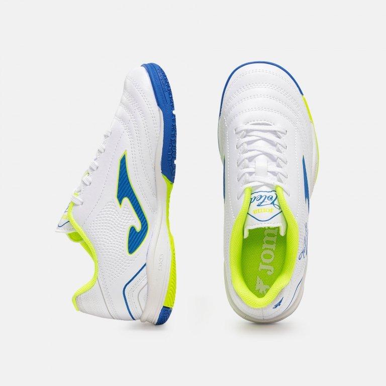 Blanc - Joma - Kids' Toledo Lace Up Indoor Football Boots - 4