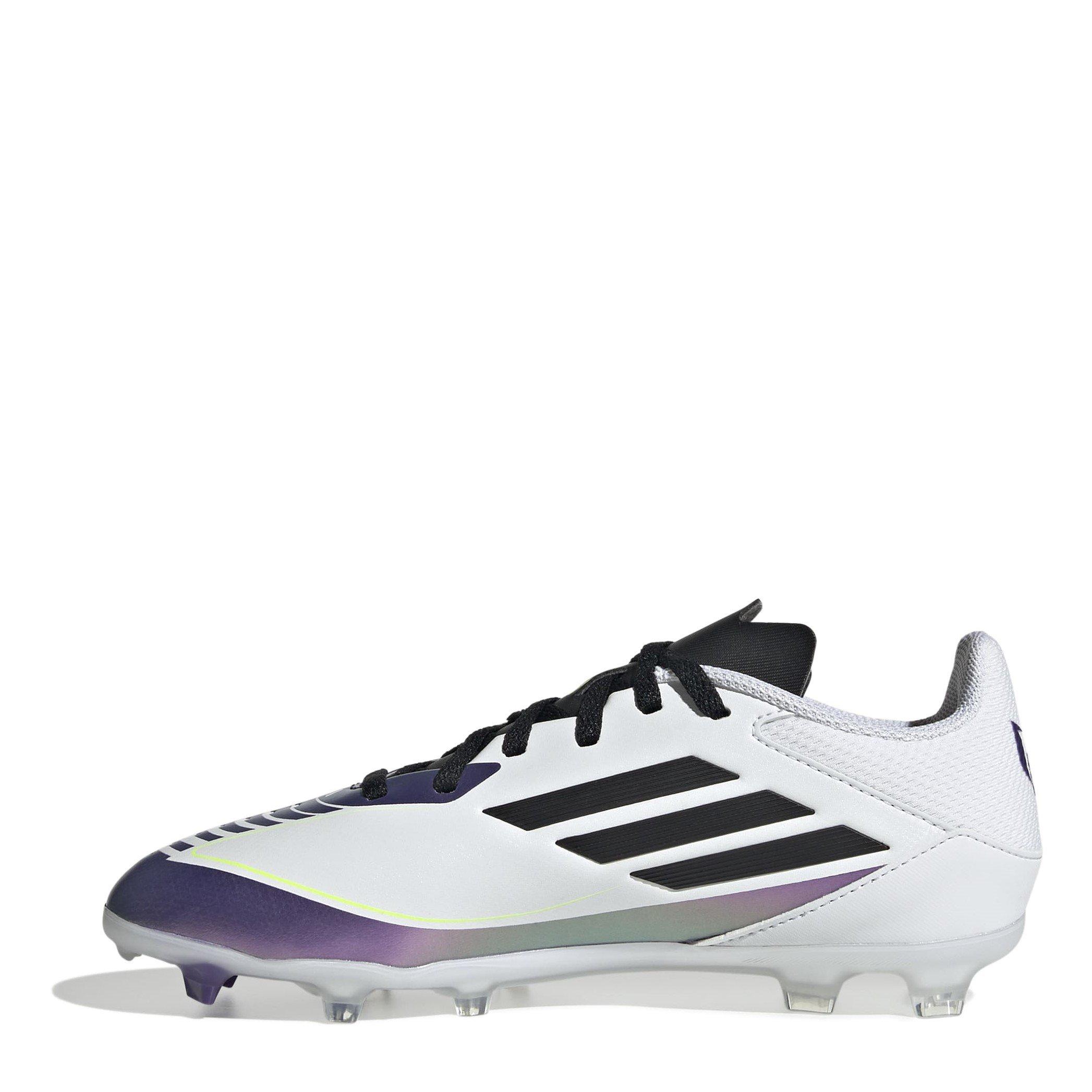 White/Purple - adidas - F50 League Childrens Firm Ground Football Boots - 2