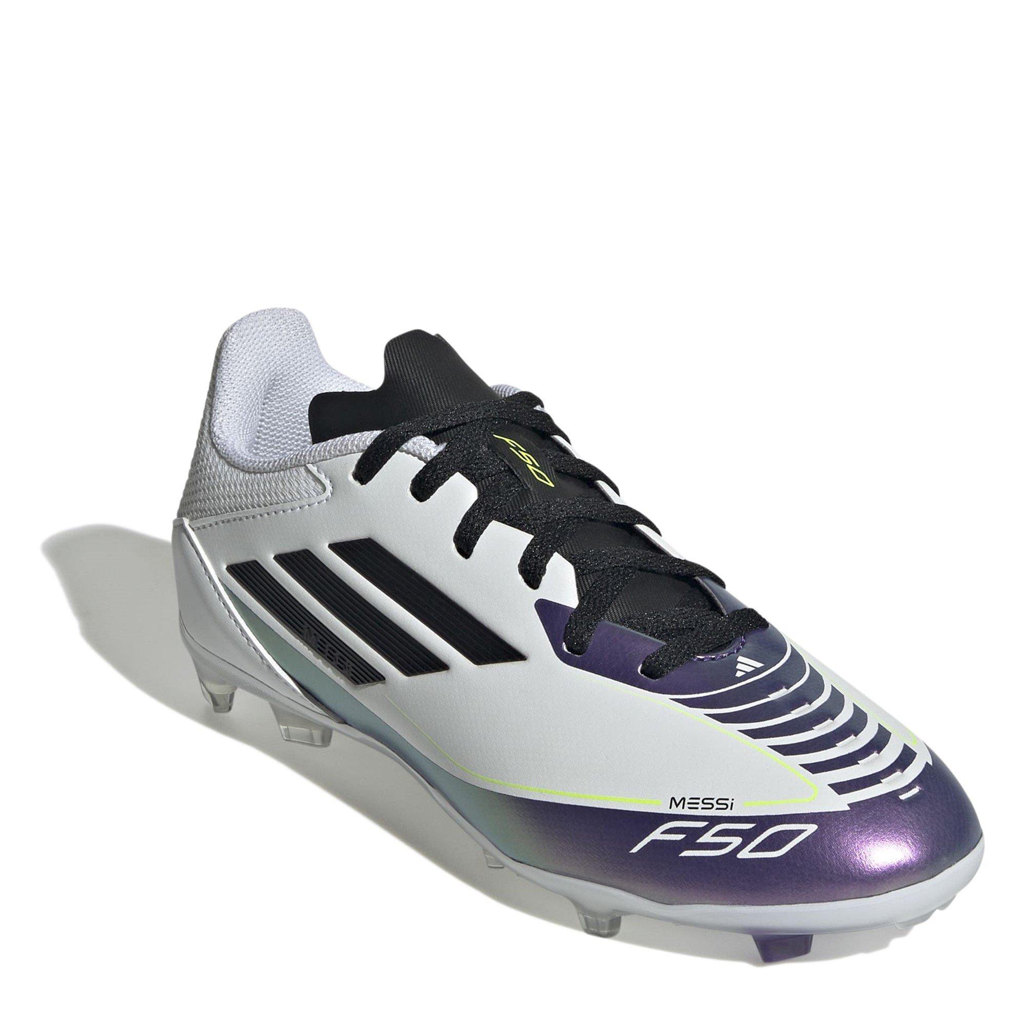 White/Purple - adidas - F50 League Childrens Firm Ground Football Boots - 3