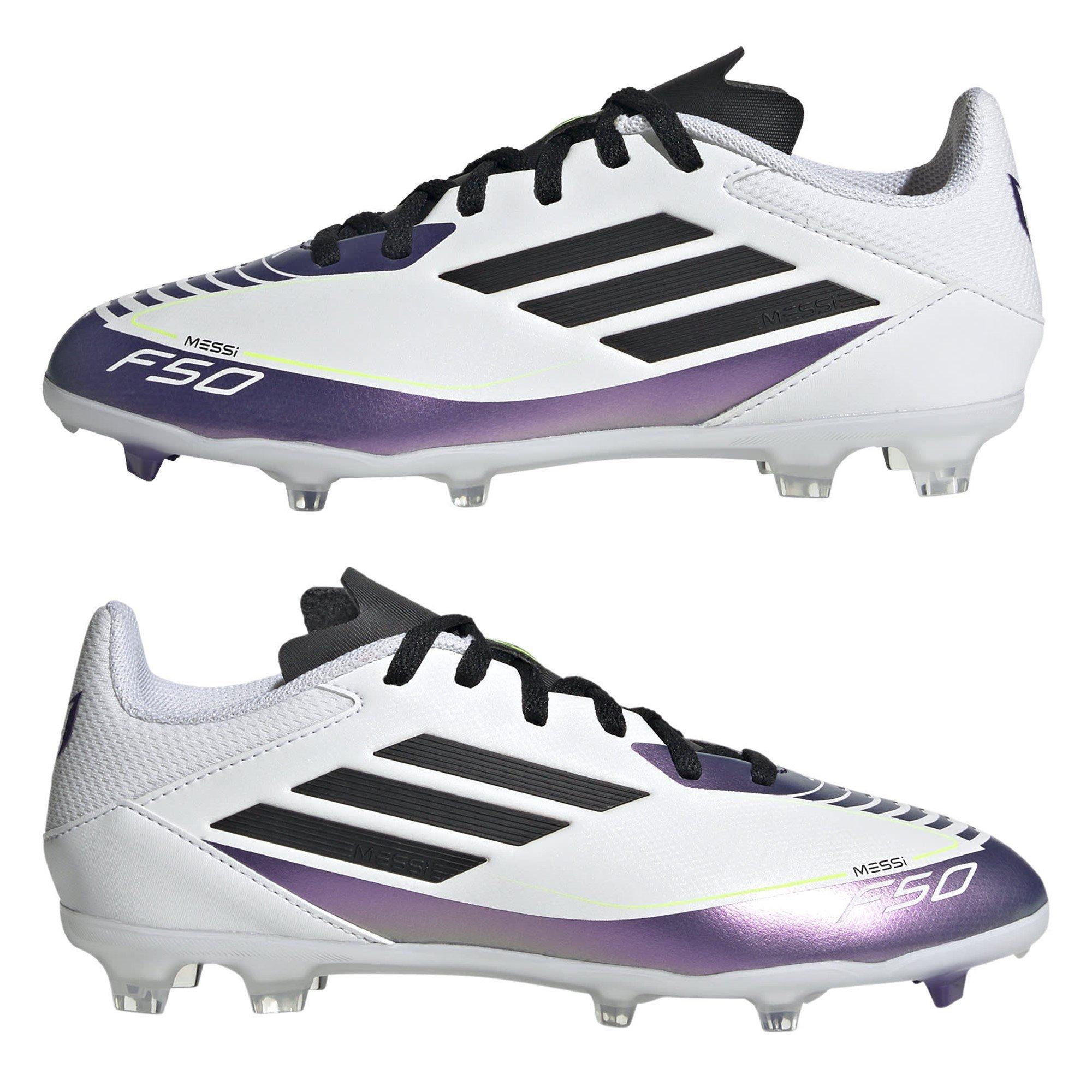 White/Purple - adidas - F50 League Childrens Firm Ground Football Boots - 9