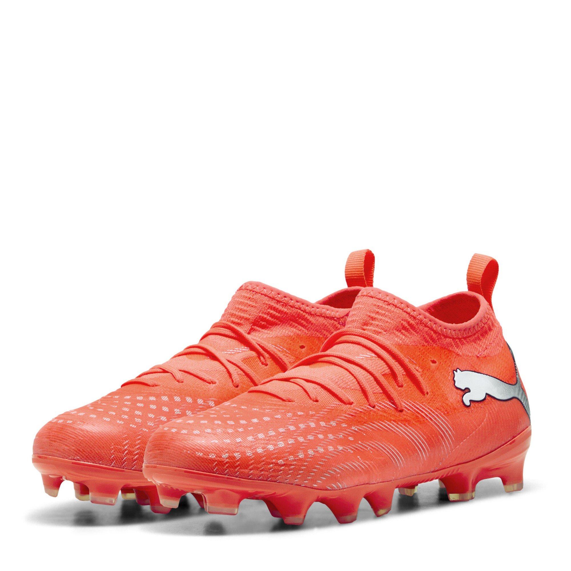 Puma Boys Childrens Future 9 Match Firm Ground Football Boots - Red/Silver - C10 (28)
