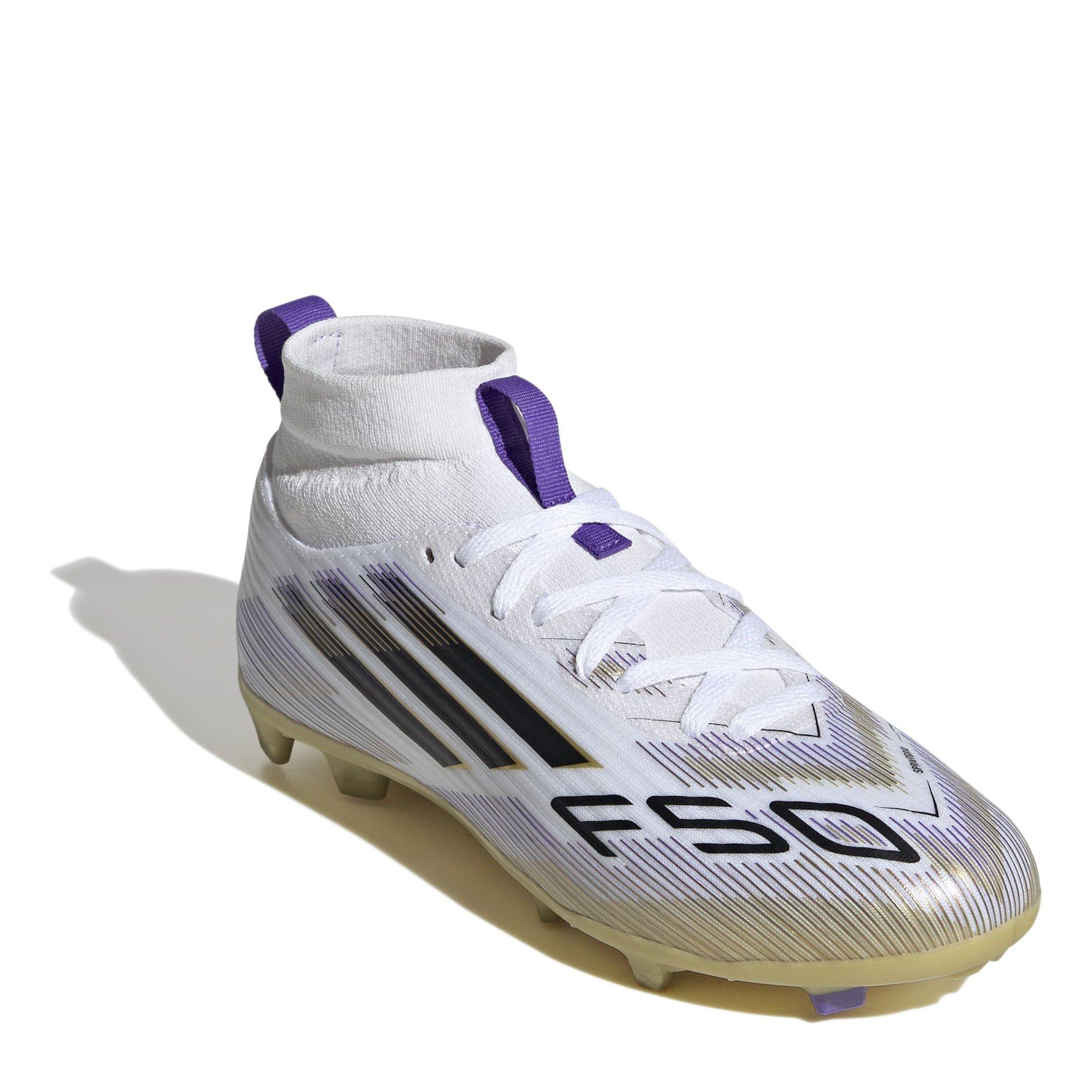 Hvid/Sort/Guld - adidas - F50 League Childrens Multi-Ground Football Boots - 3