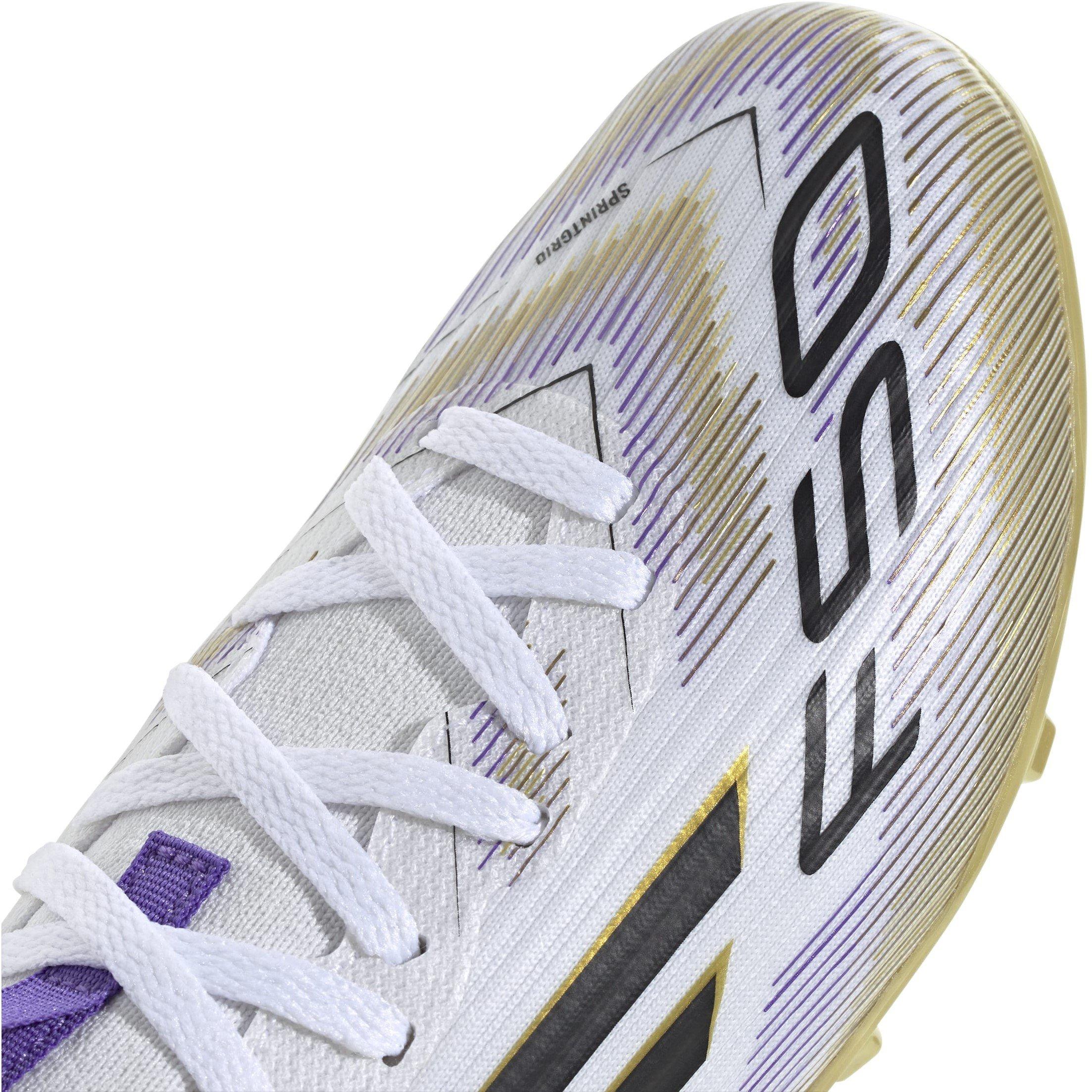 Hvid/Sort/Guld - adidas - F50 League Childrens Multi-Ground Football Boots - 8