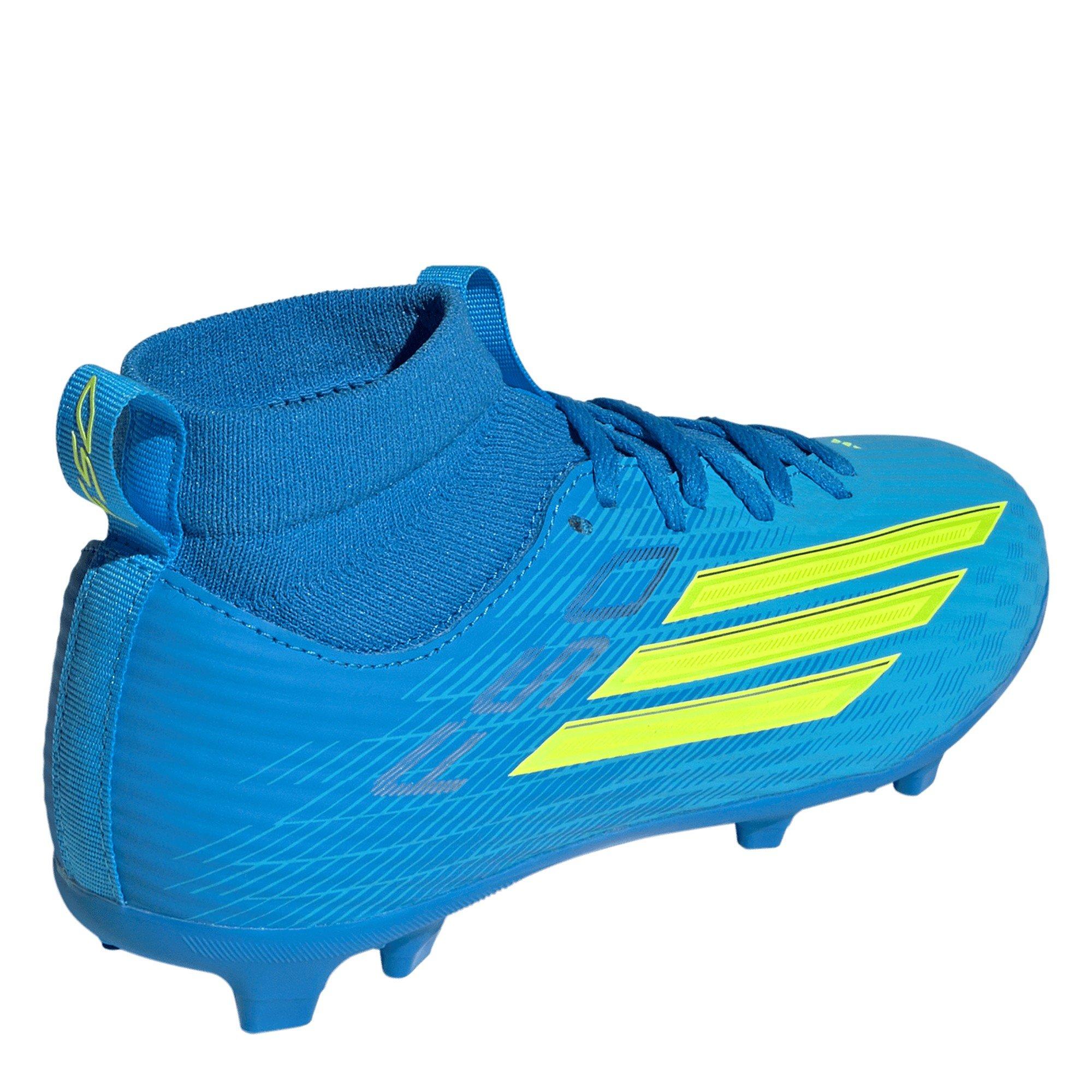 Blu/Giallo - adidas - F50 League Childrens Multi-Ground Football Boots - 4