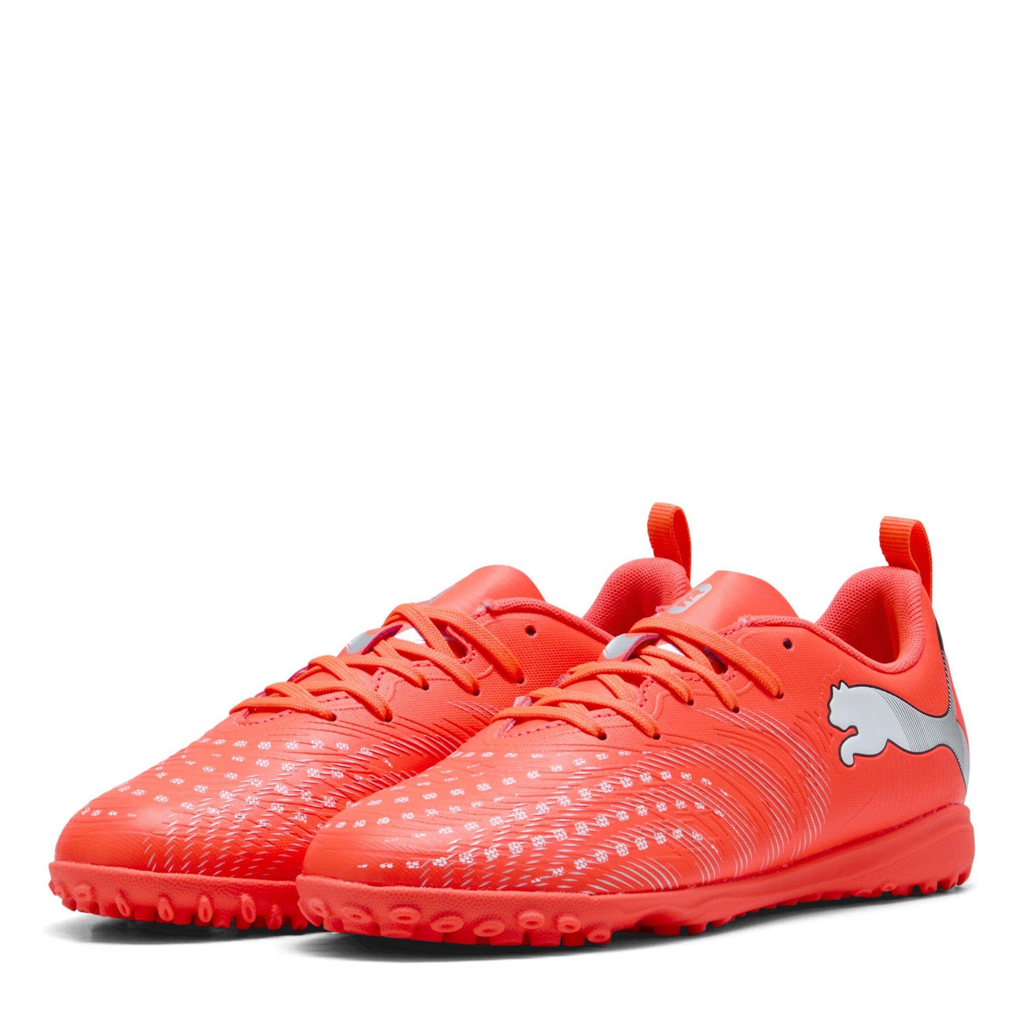 Puma Boys Childrens Future 9 Play Astro Turf Football Boots - Red/Silver - 2 (34.5)