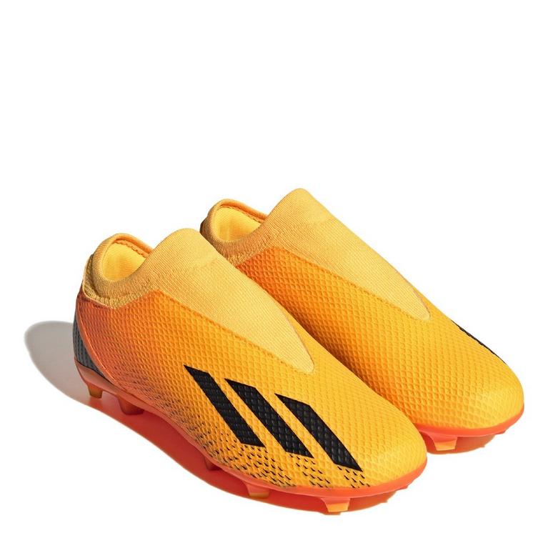 Naranja/Negro - adidas - X .3 Firm Ground Football Boots Child Boys - 3