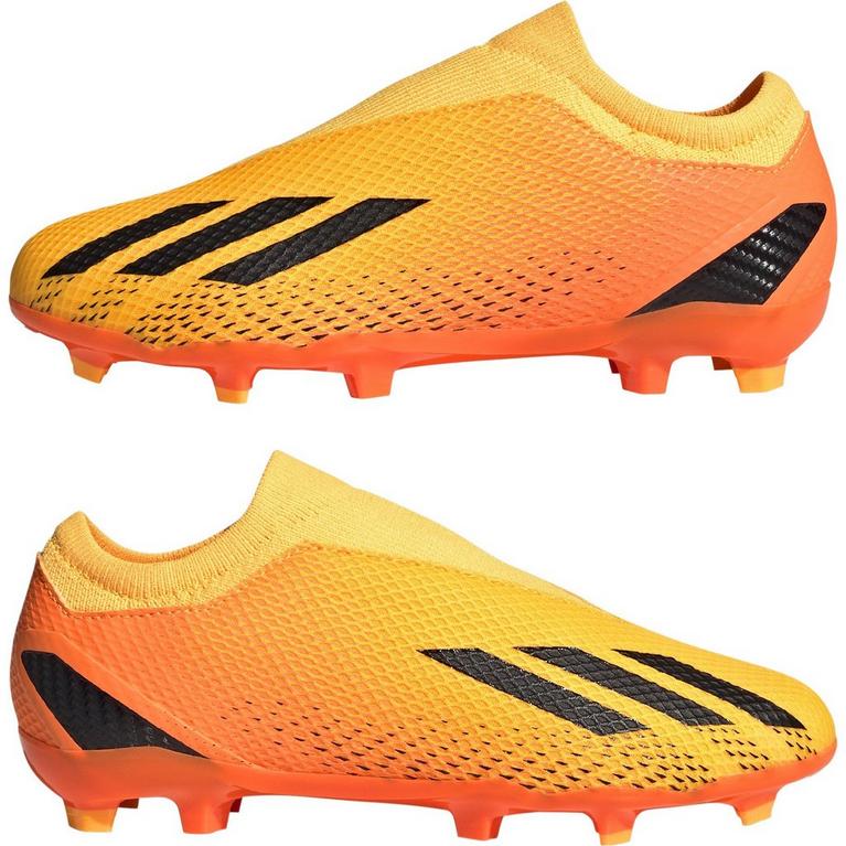 Naranja/Negro - adidas - X .3 Firm Ground Football Boots Child Boys - 9