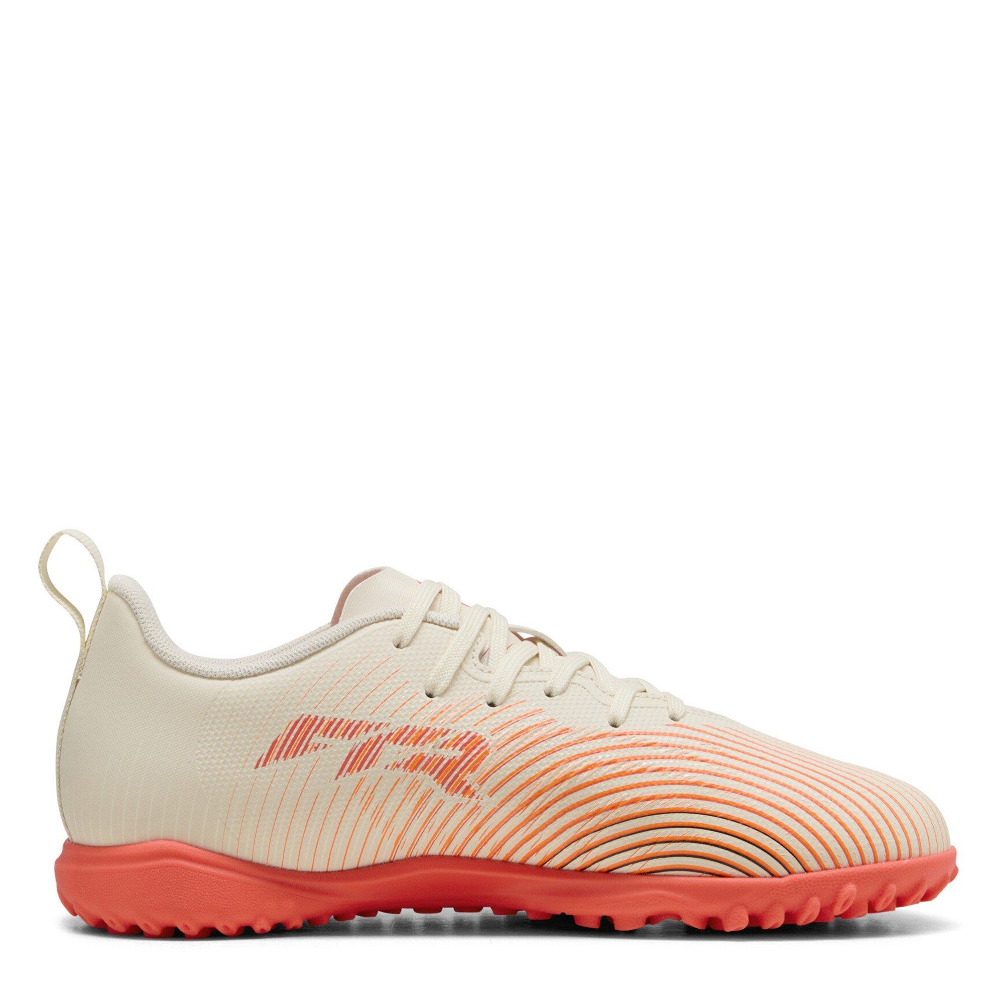 Amandel/Rood - Puma - Childrens PUMA Future 9 Play Astro Turf Football Boots - 4