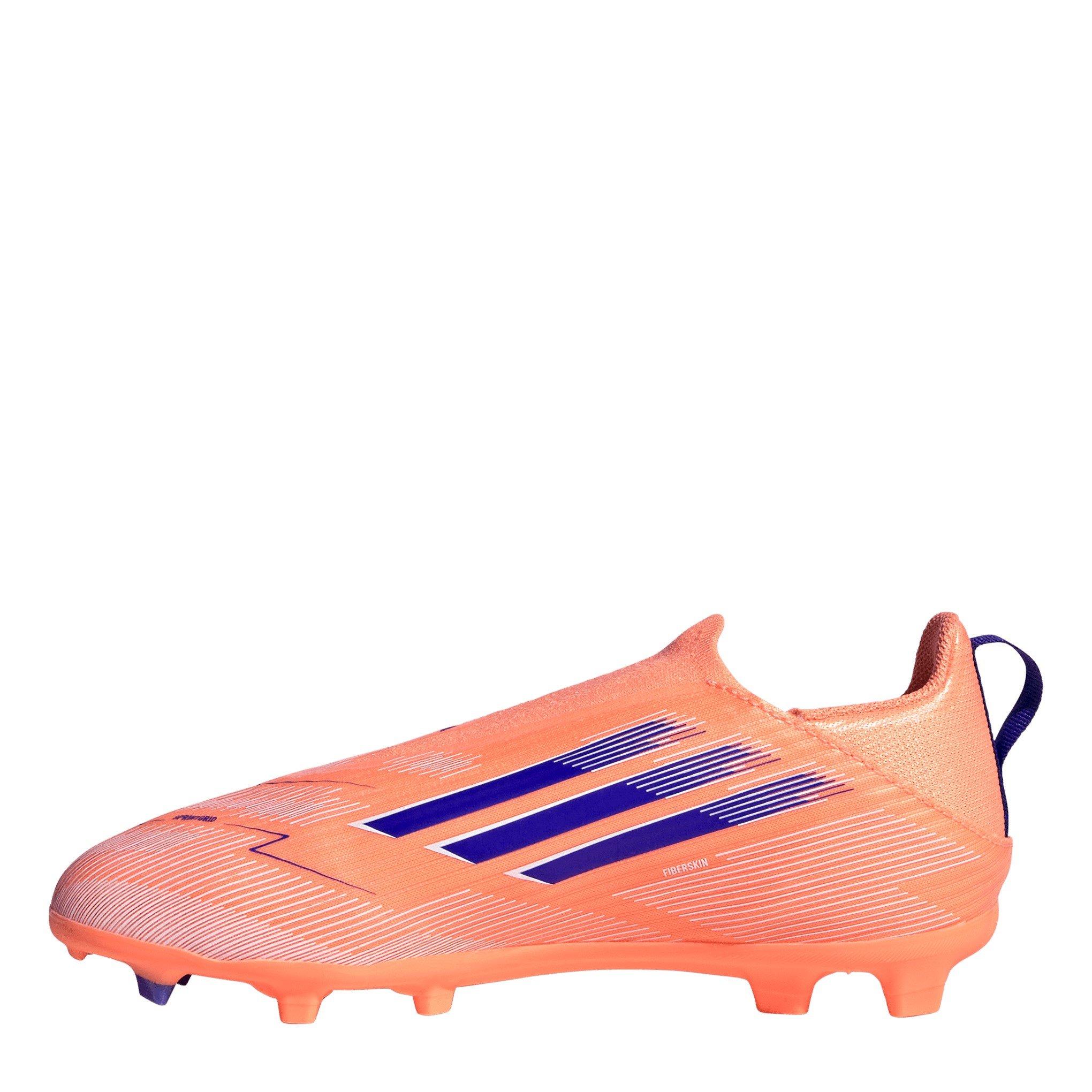 Orange/Blue - adidas - F50 Childrens League Laceless Multi-Ground Boots - 2