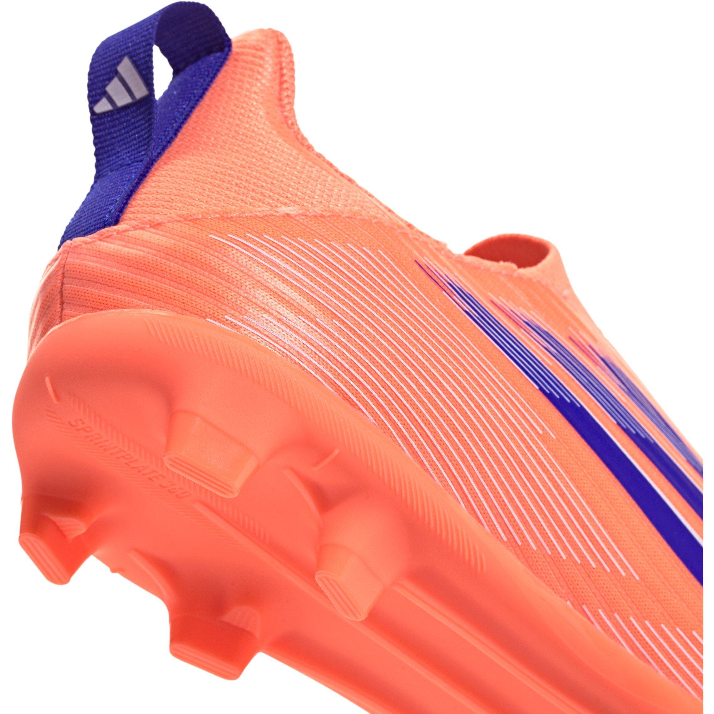 Orange/Blue - adidas - F50 Childrens League Laceless Multi-Ground Boots - 7