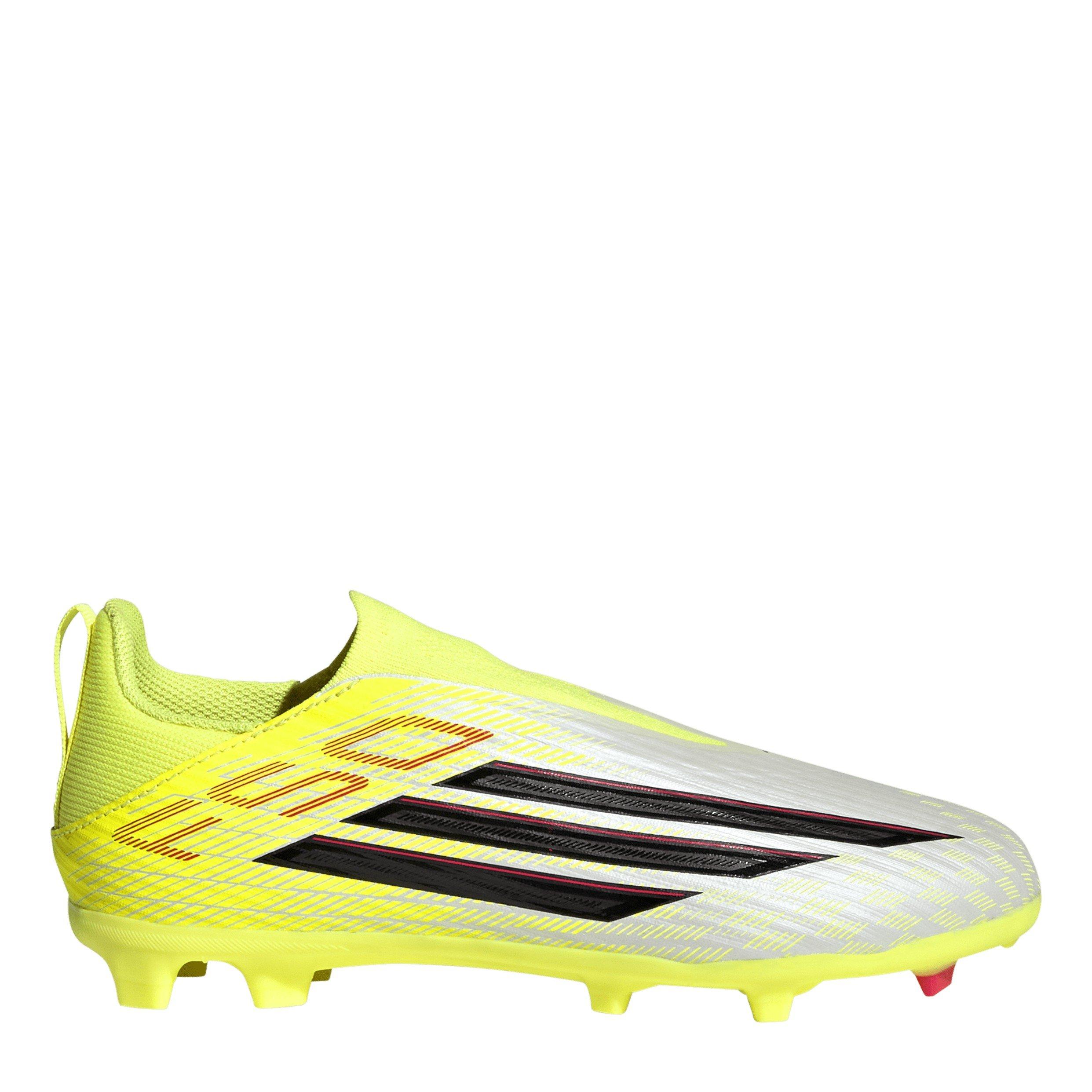 Adidas Boys F50 Childrens League Laceless -Ground Boots - Solar Yellow - C11 (29)