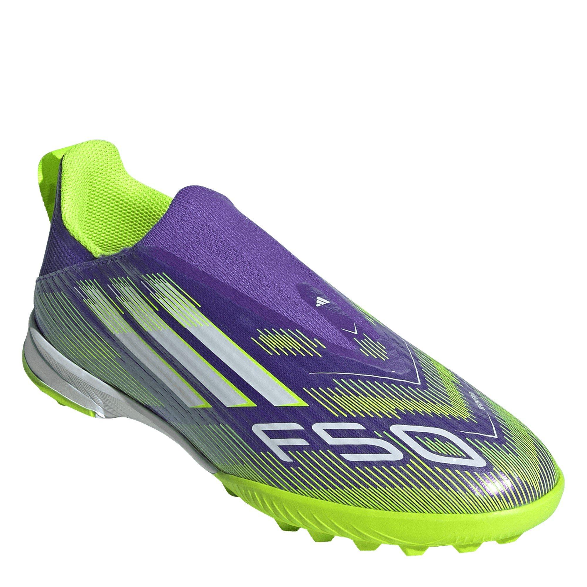 Purple/White - adidas - F50 Juniors League Laceless Multi-Ground Boots - 3