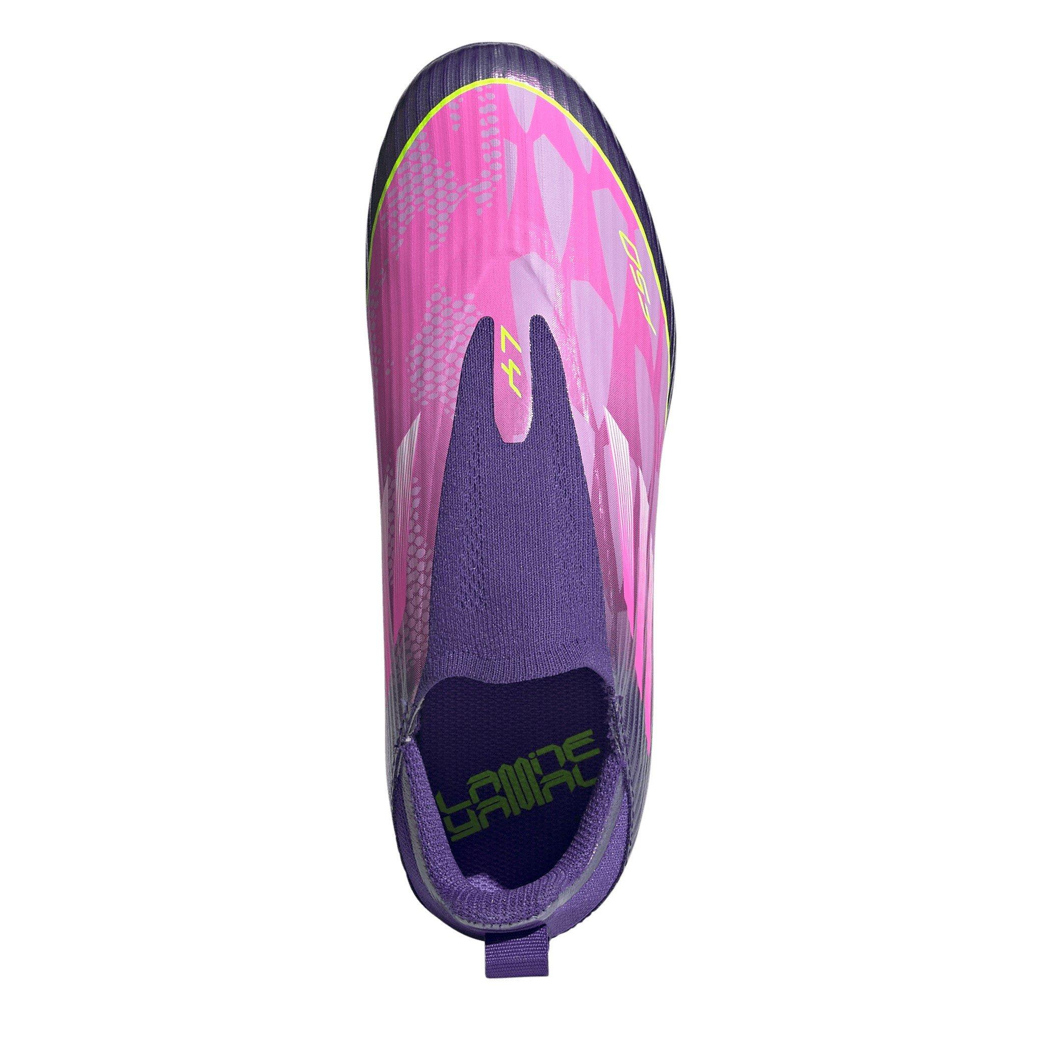 Purple/Yellow - adidas - F50 Childrens League Laceless Multi-Ground Boots - 5