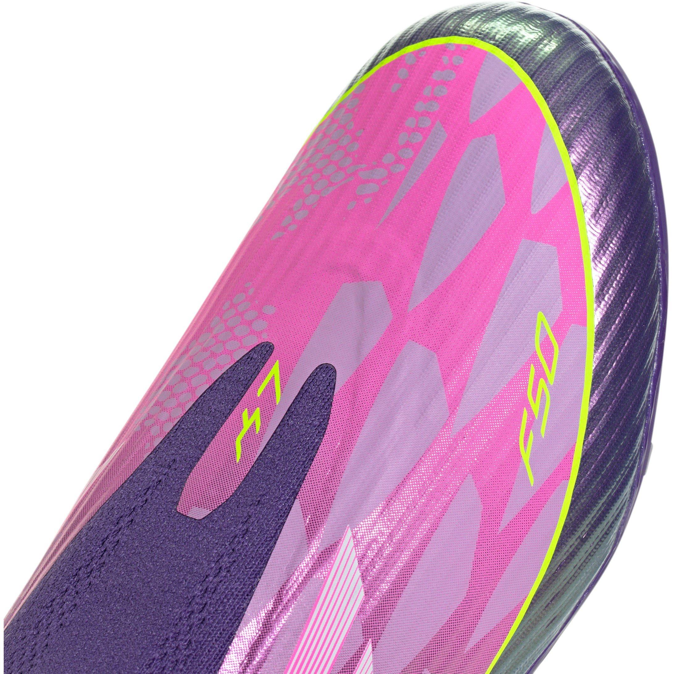 Purple/Yellow - adidas - F50 Childrens League Laceless Multi-Ground Boots - 7
