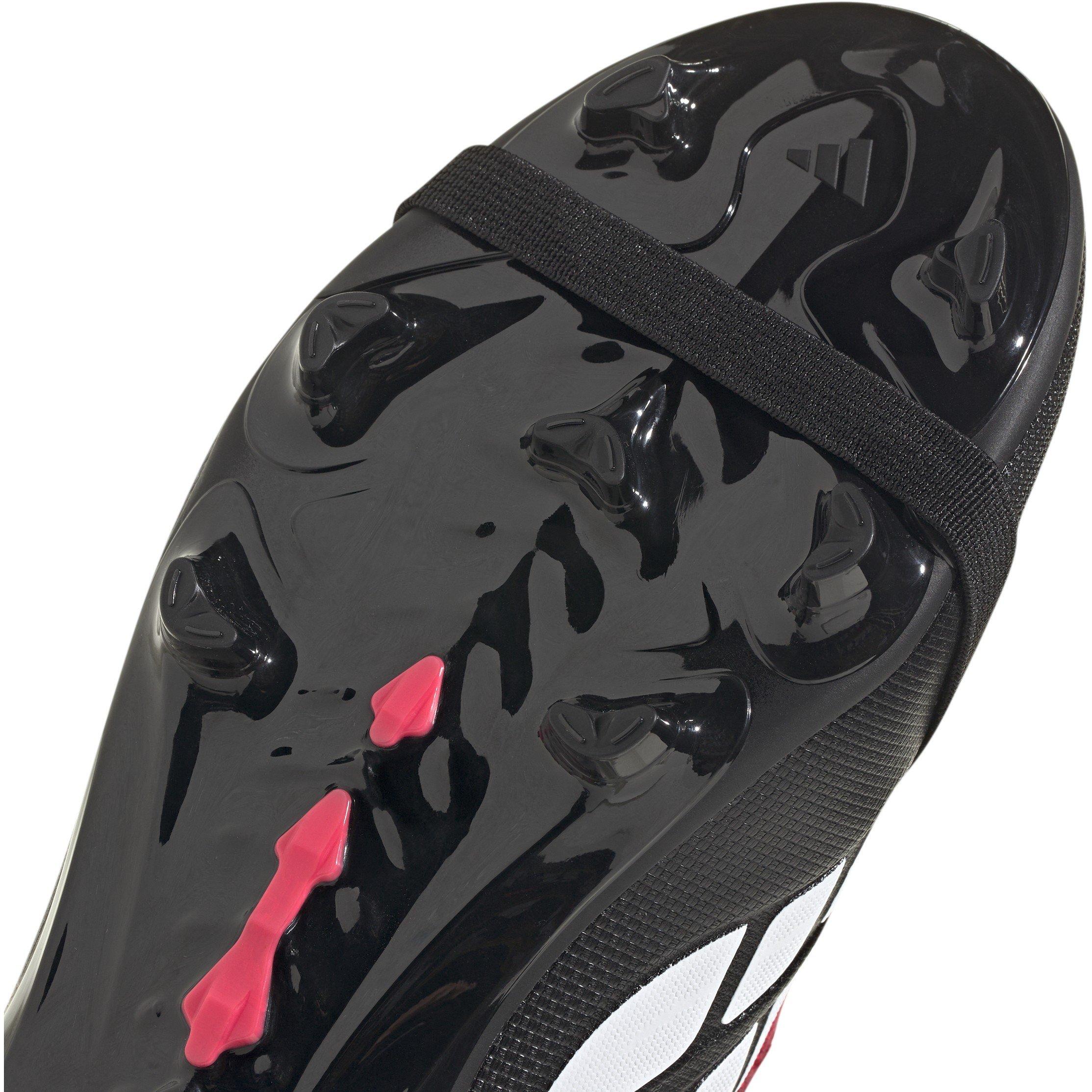 Noir/Rouge - adidas - Predator Fold-Over Tongue League Firm Ground Football Boots Childrens - 7