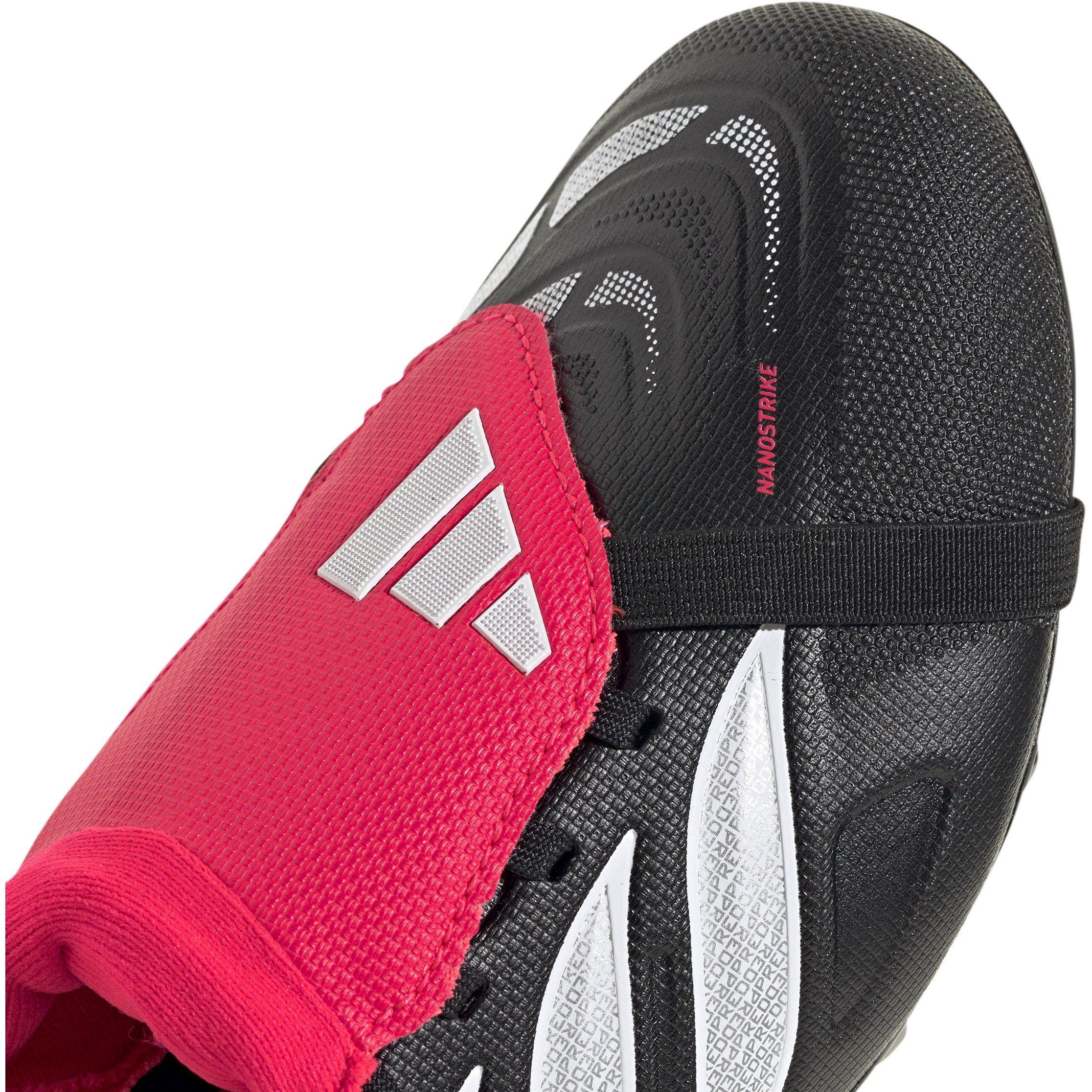 Noir/Rouge - adidas - Predator Fold-Over Tongue League Firm Ground Football Boots Childrens - 8