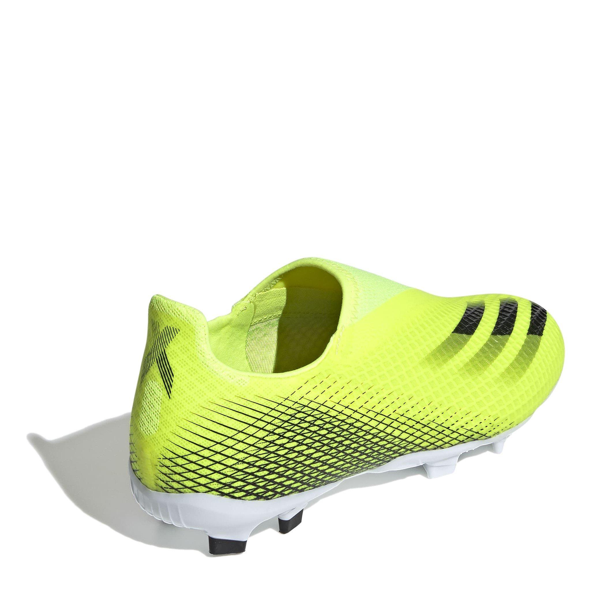 Amarelo - adidas - X Ghosted .3 Laceless Childrens Firm Ground Football Boots - 4
